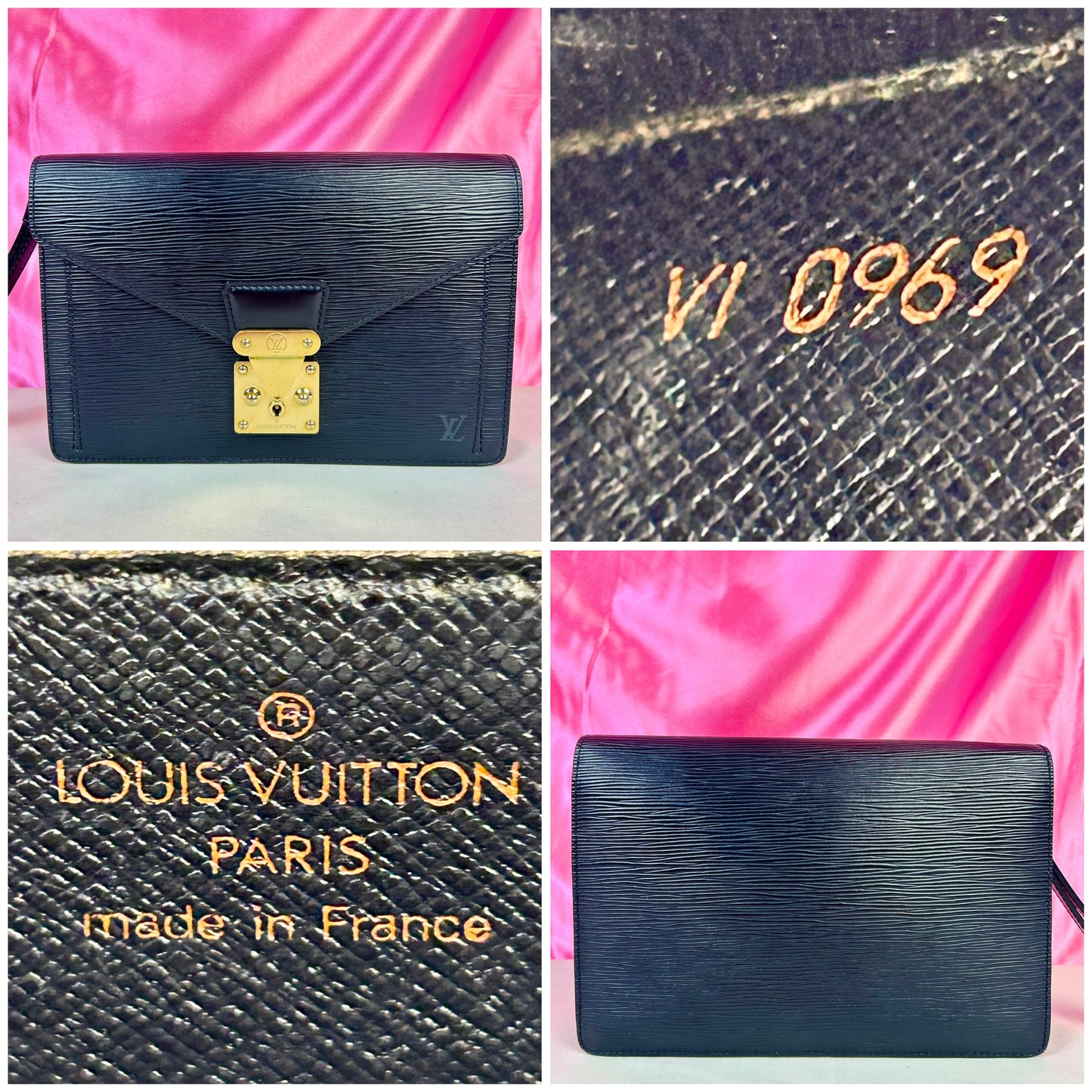 Louis Vuitton Dragonne Clutch – Black Epi Leather
