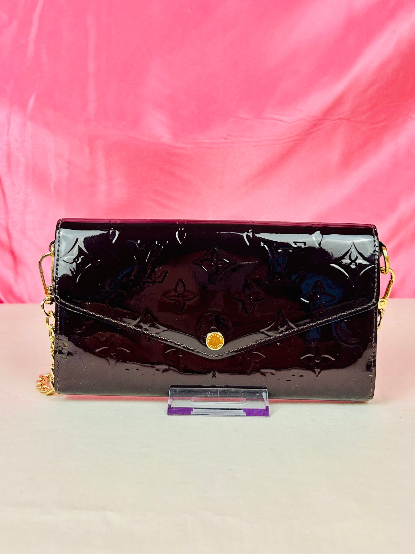 Dark Plum Vernis Sarah Wallet