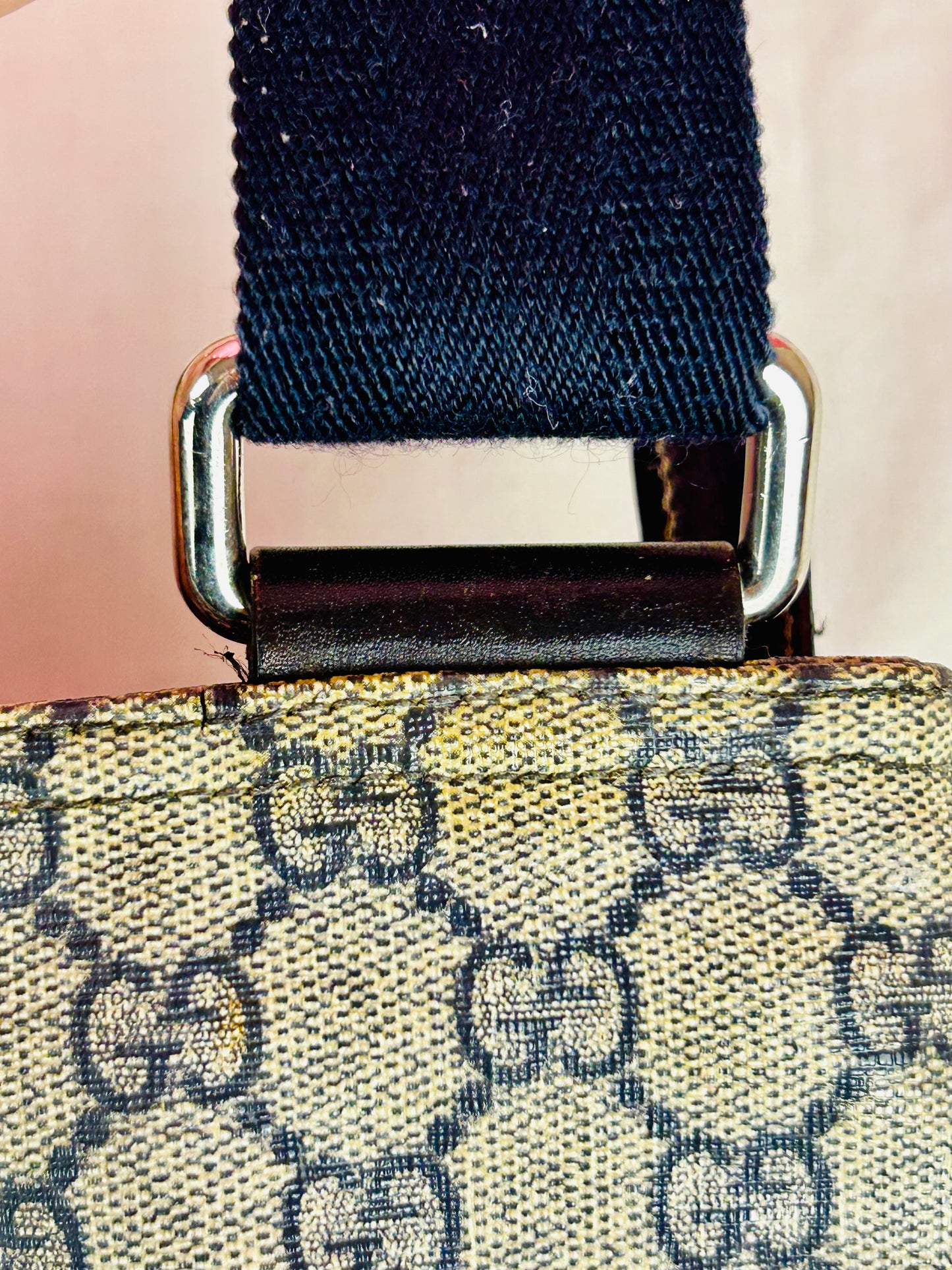 Large Navy Gucci Supreme Crossbody