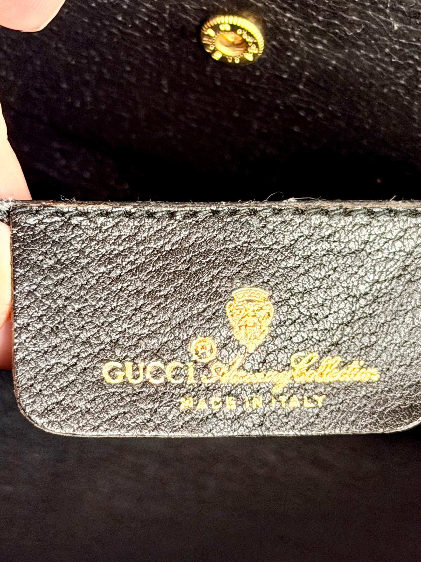Black Sherry Line Clutch on Chain