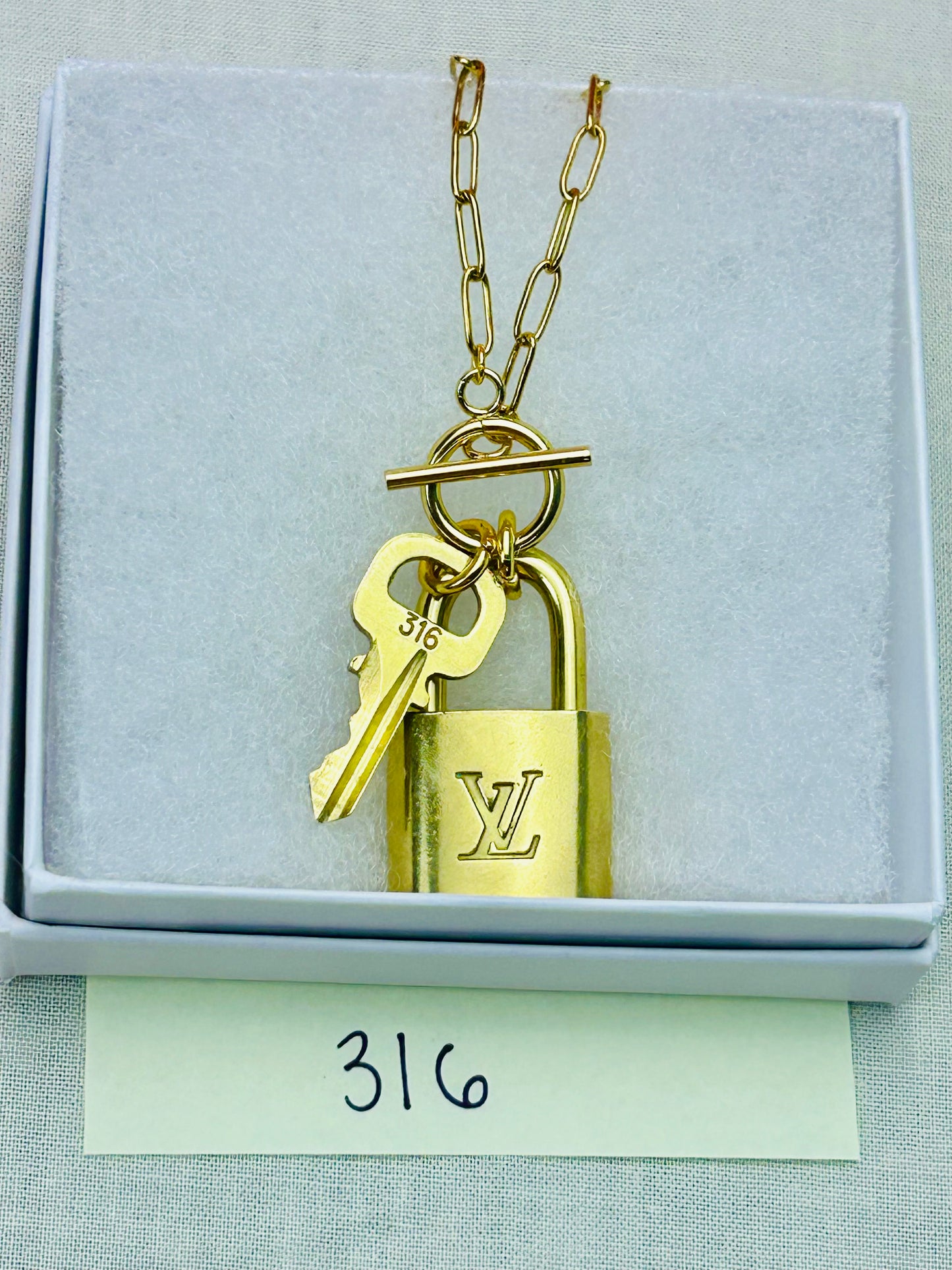 Lock and Key Necklace Set