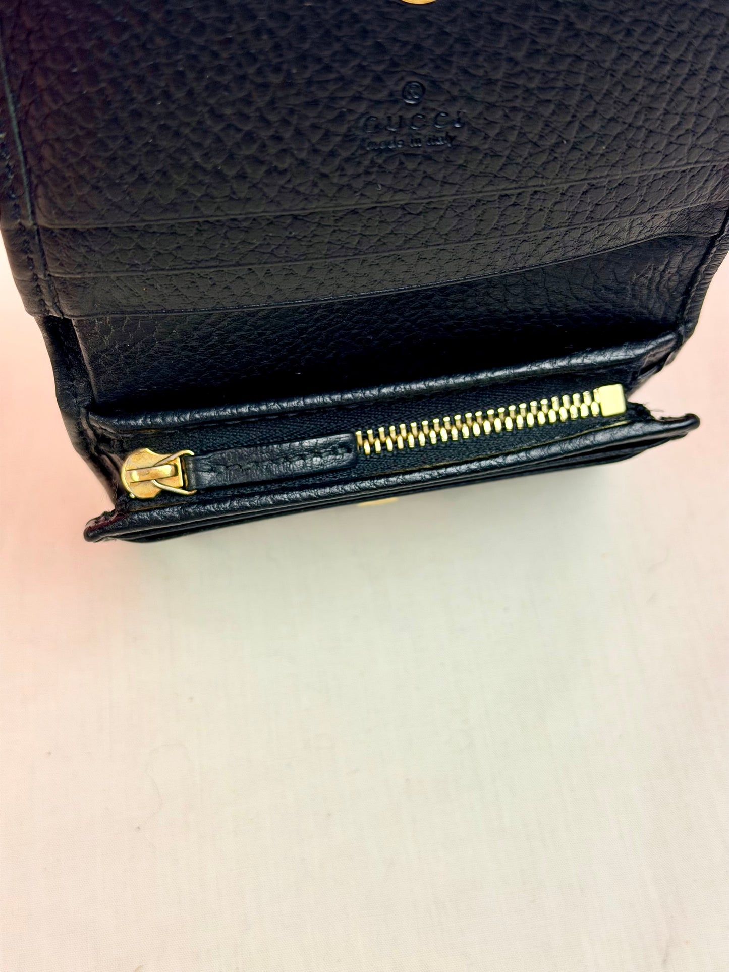 Black Gucci Marmont Compact Wallet