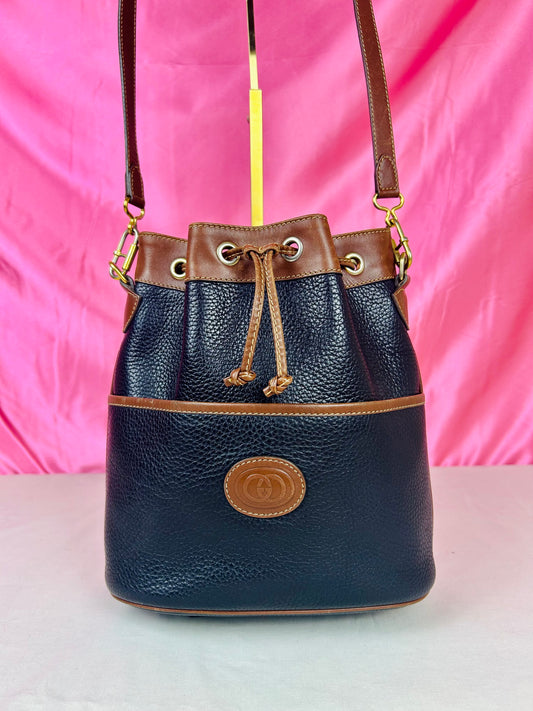 Gucci Black Leather Bucket