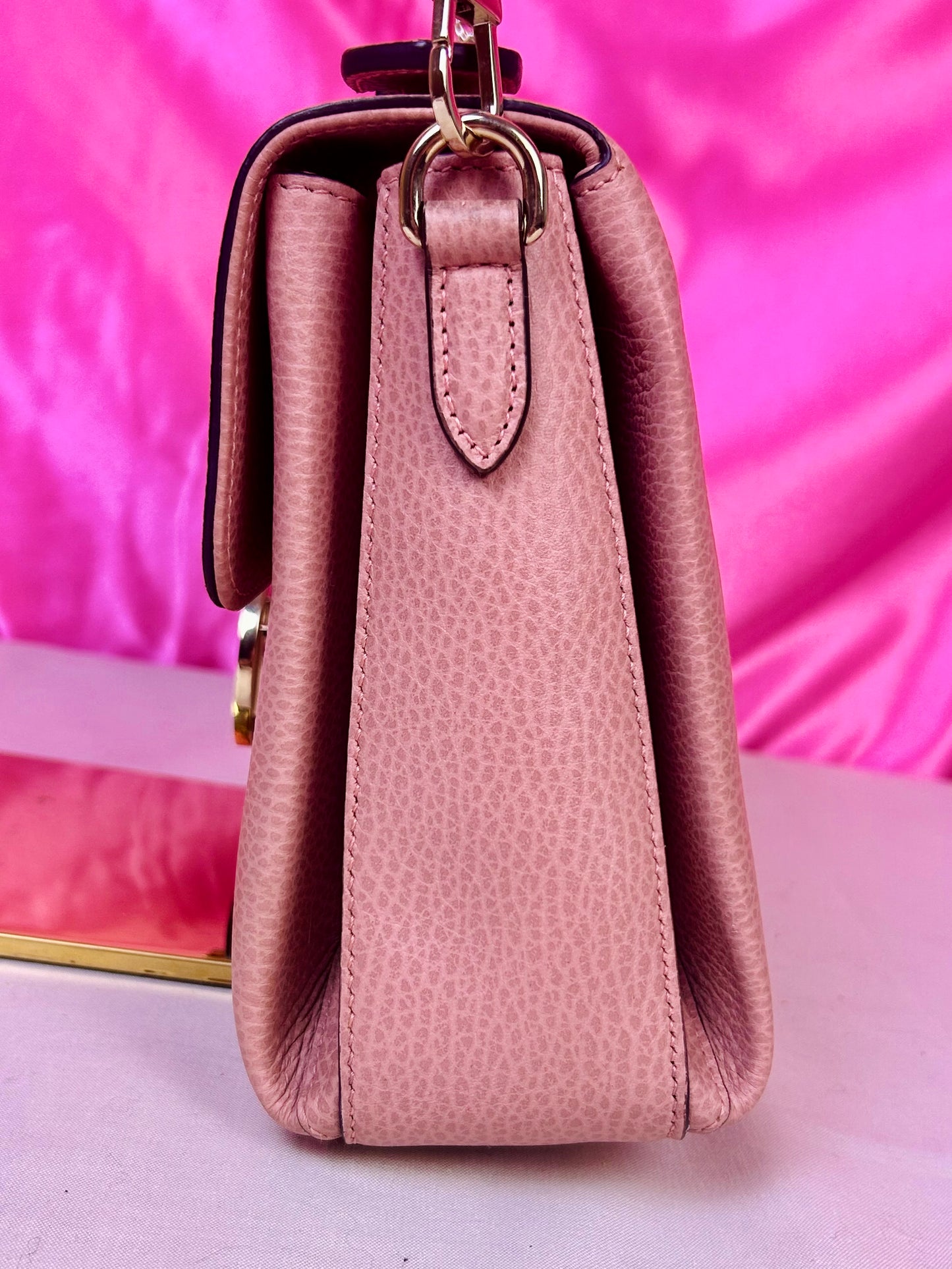 Pink Interlocking Top Handle Gucci