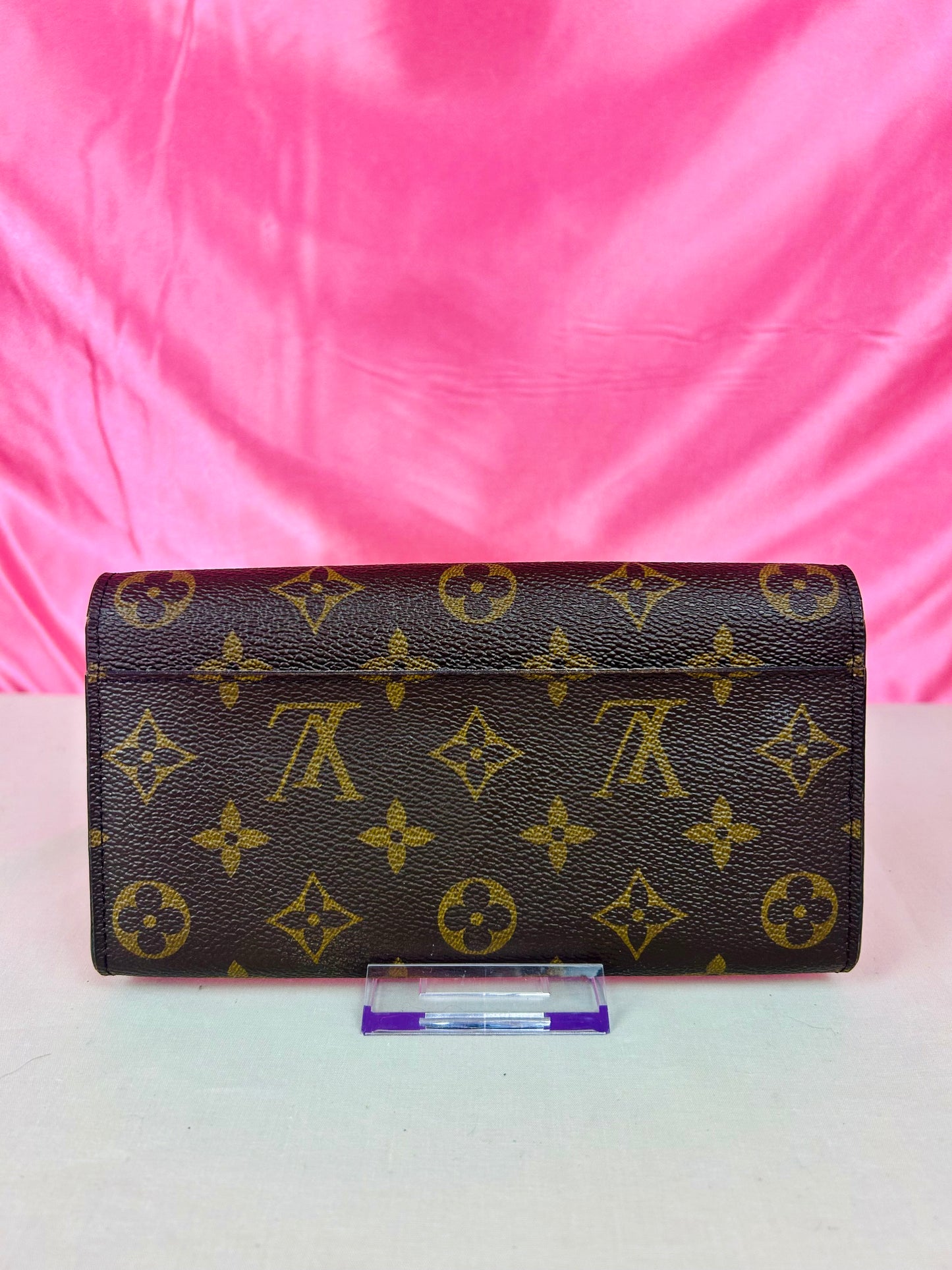 Sarah Wallet NM in Monogram/Rose