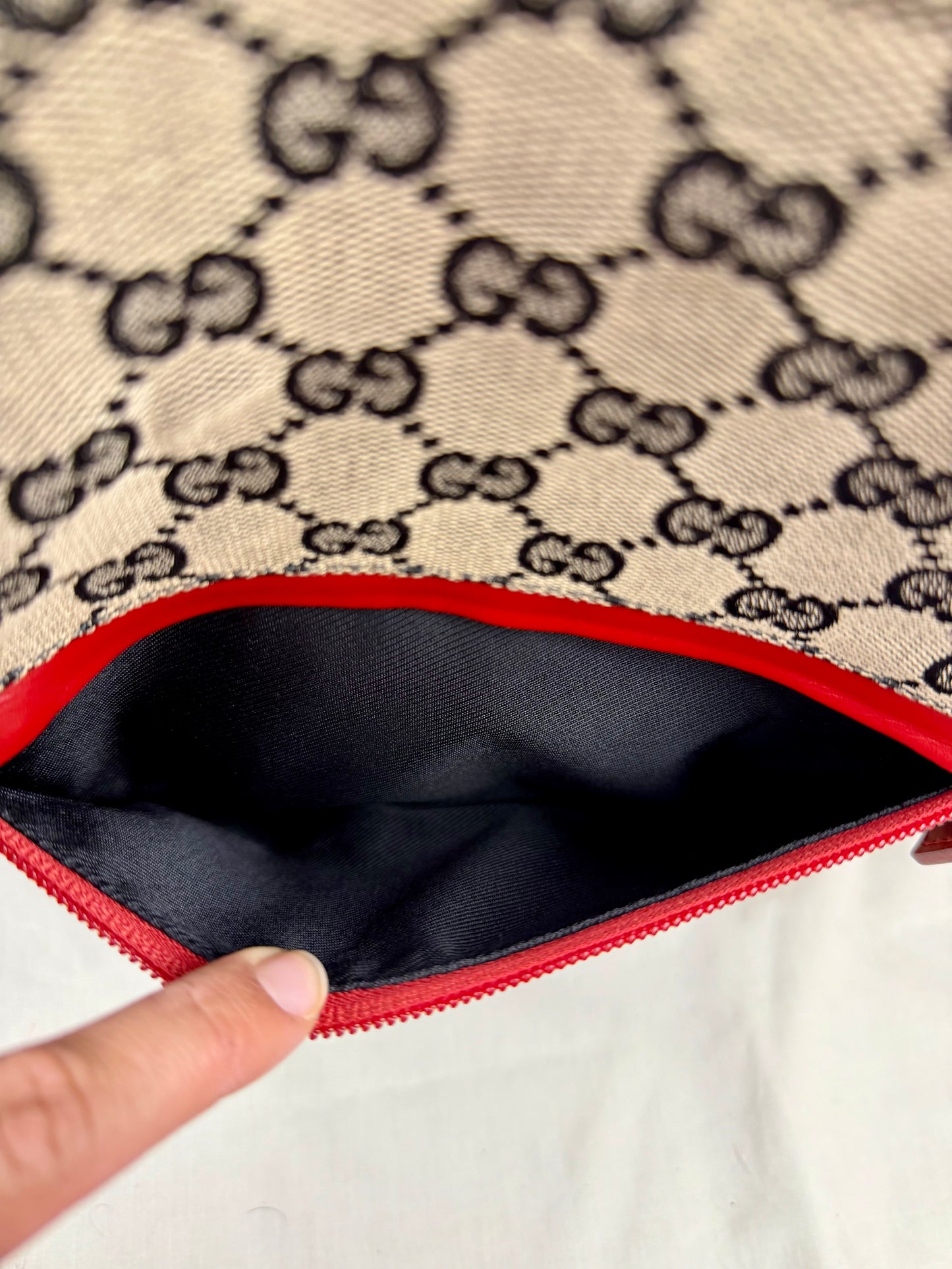 Gucci Red/Navy Supreme Tote