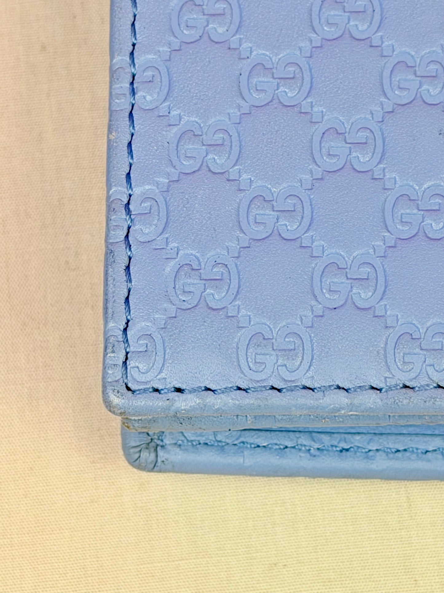 Blue Microguccimissia Wallet on Strap