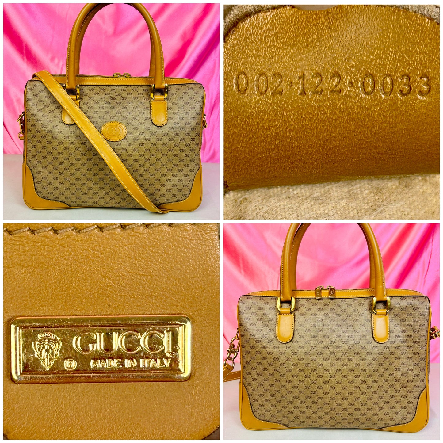 Yellow Micro Gucci Two-Way Shoulder Bag