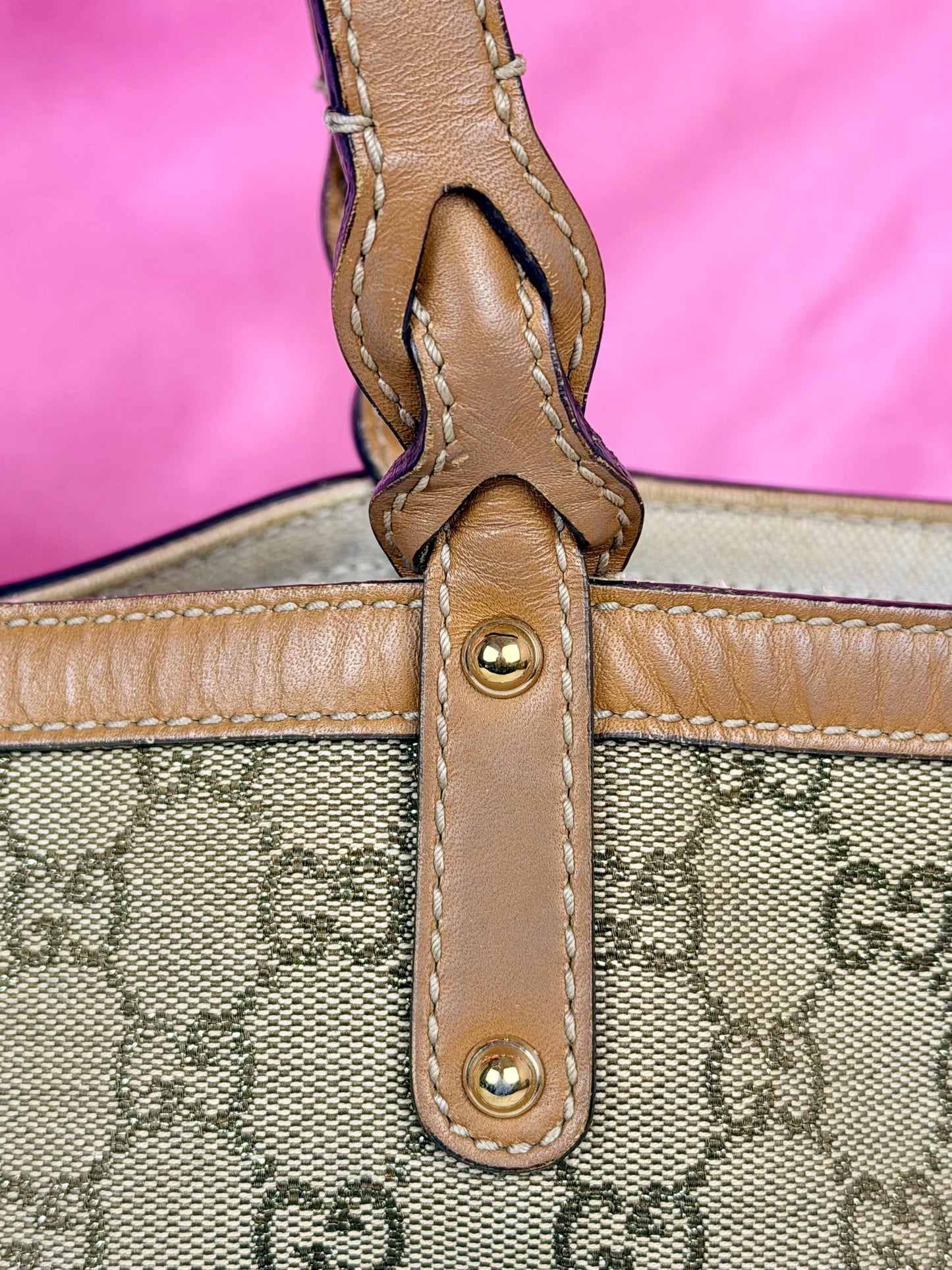 Brown Sparkle Gucci Tote
