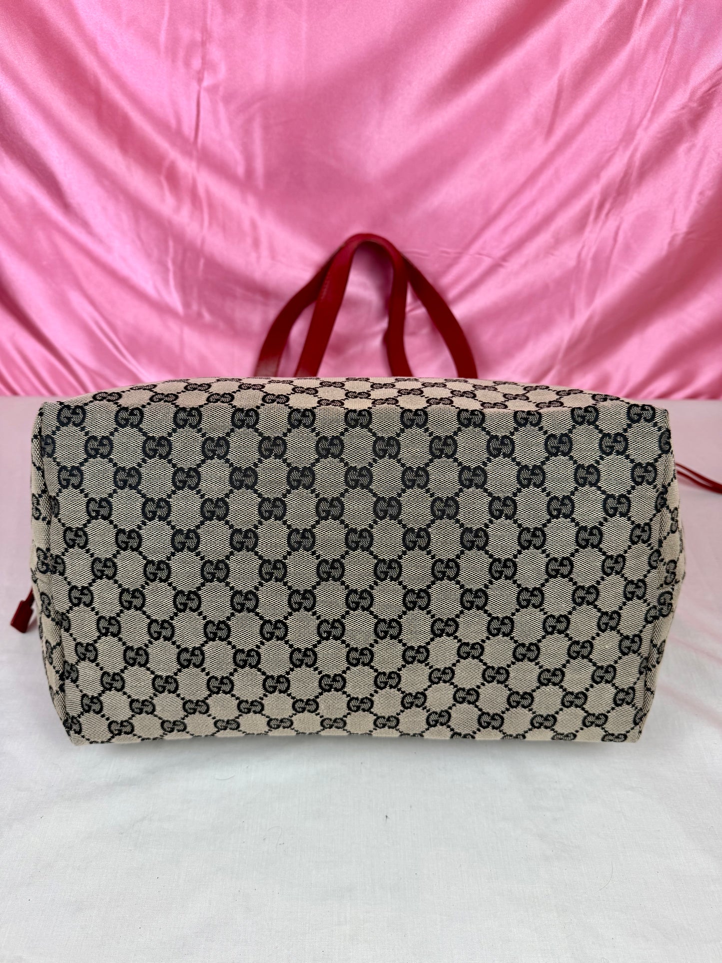 Gucci Red/Navy Supreme Tote