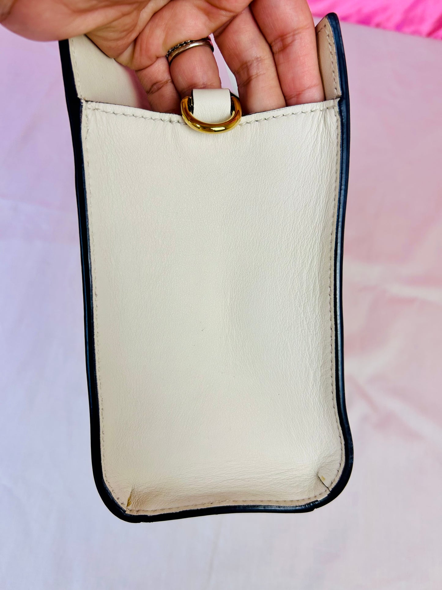 Small White Gucci Ribbon Tote