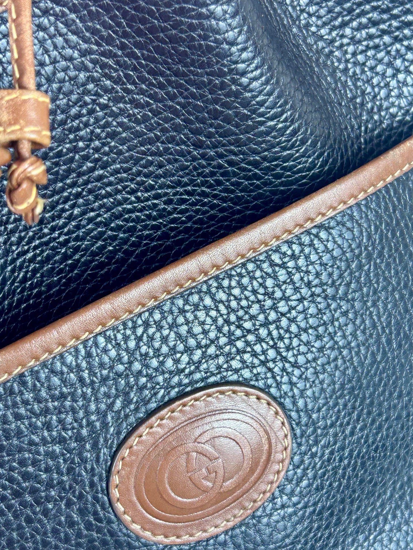 Gucci Black Leather Bucket