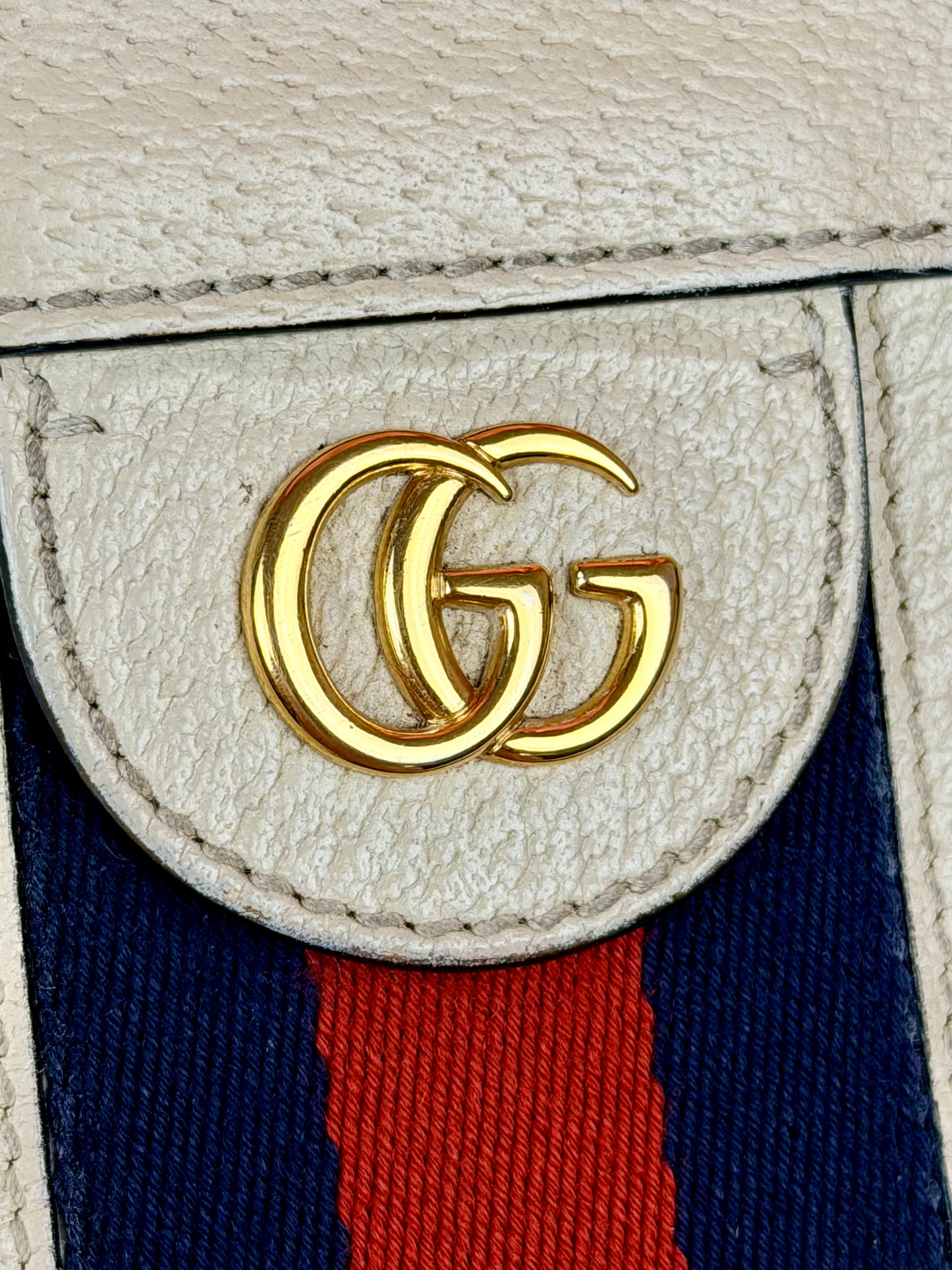 Cream Gucci Ophedia Chain Shoulder Bag