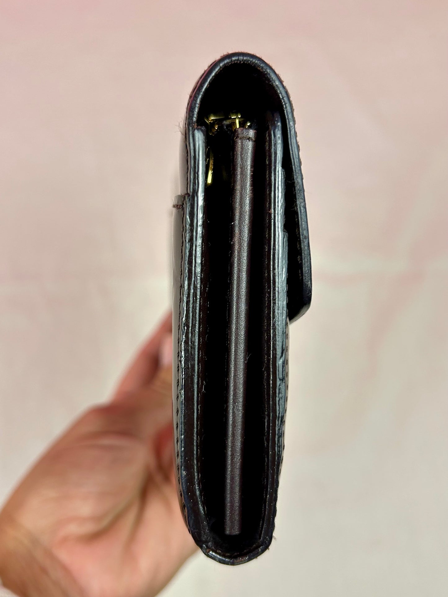 Dark Plum Vernis Sarah Wallet