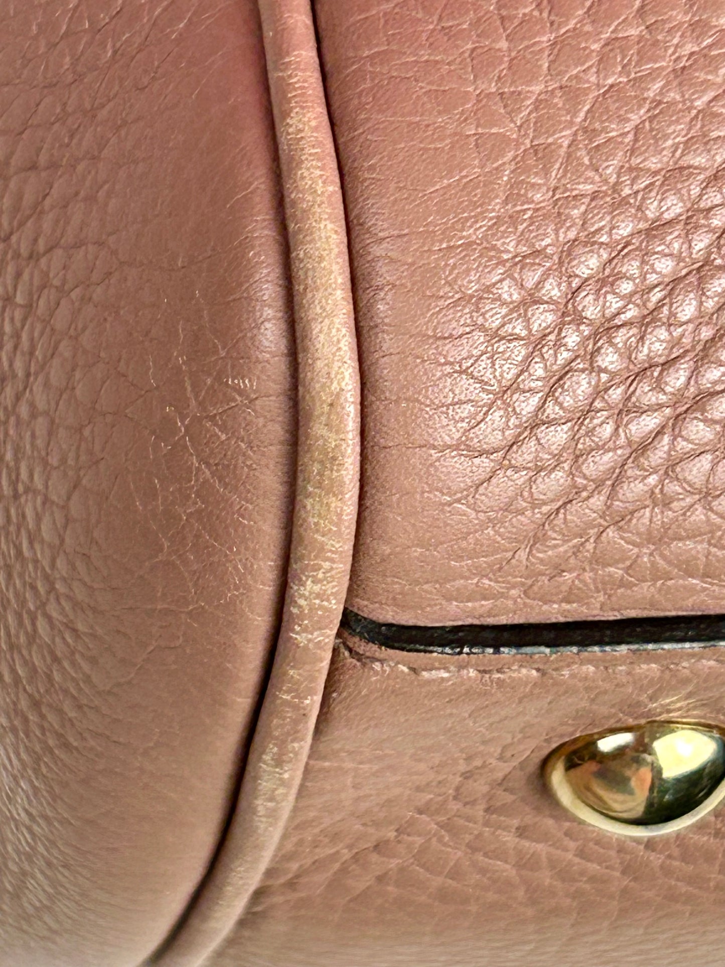 Mauve Gucci Bamboo Handle Two-Way