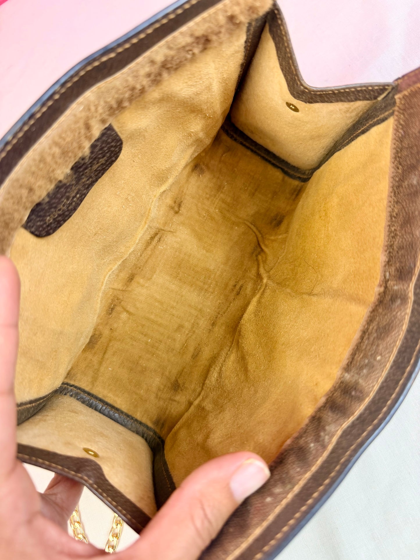 Small Sherry Line Clutch on Chain