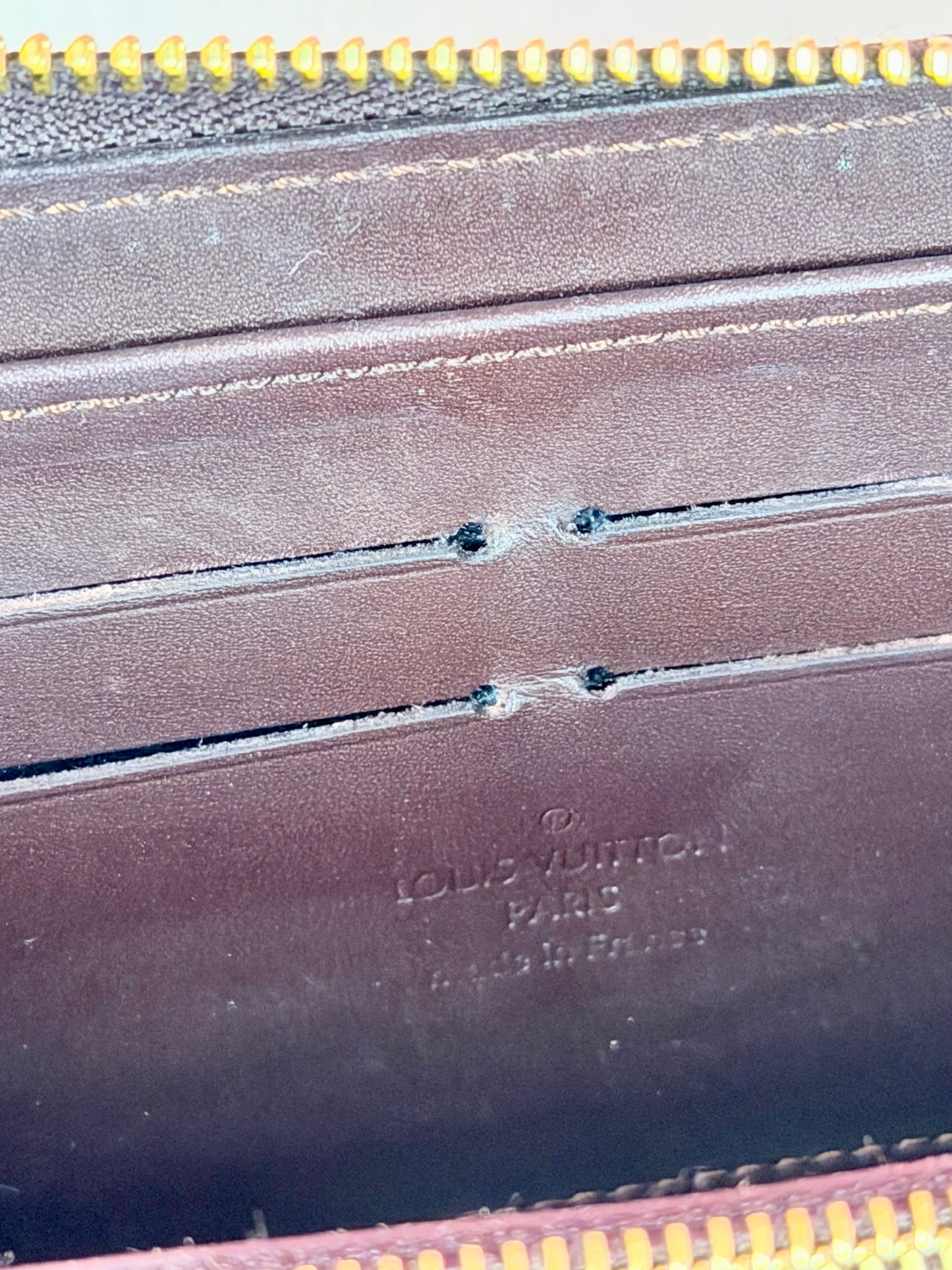 Purple Vernis Zippy Wallet