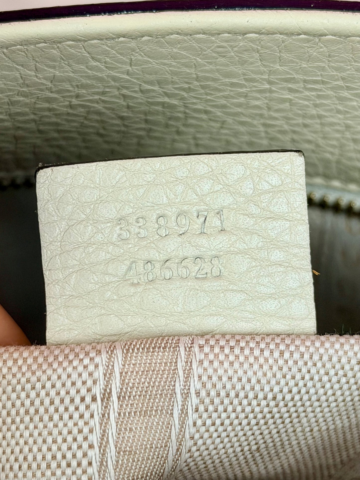White Leather Interlocking G