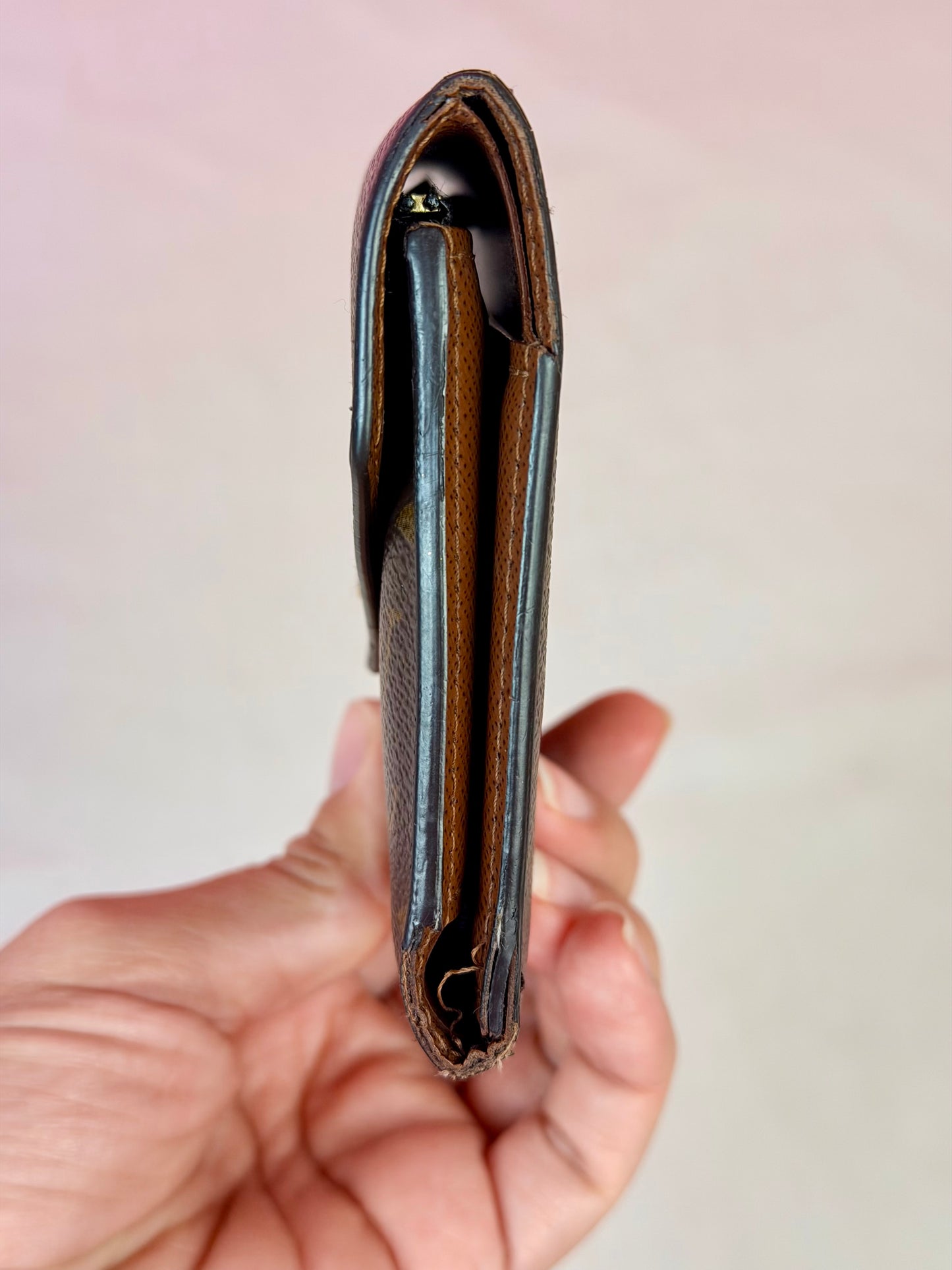 Victorine Compact Wallet in Monogram/Brown