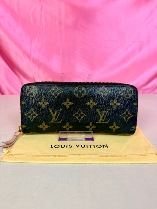 Louis Vuitton Clemence Wallet in Mono/Rose