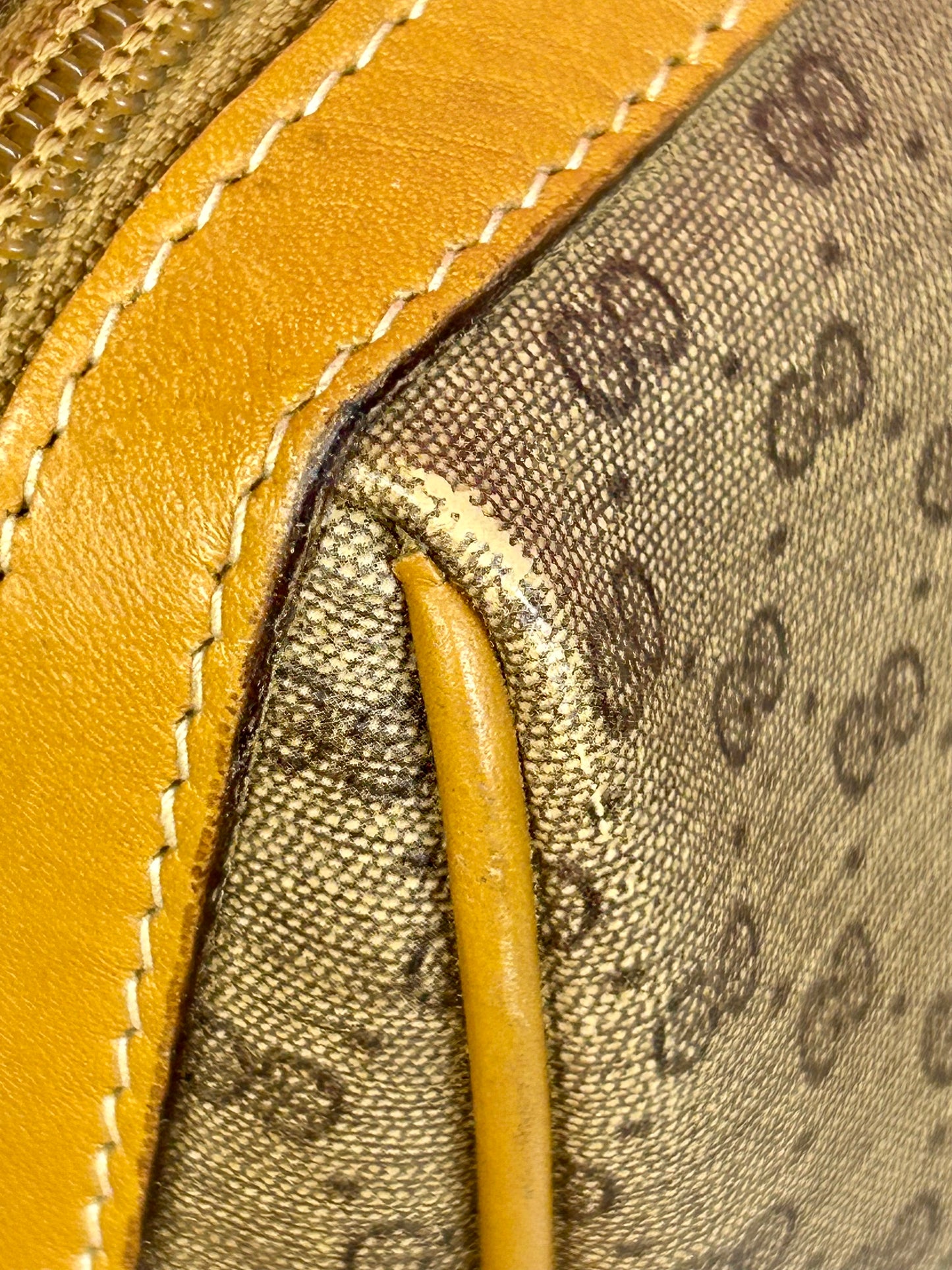 Yellow Micro Gucci Two-Way Shoulder Bag