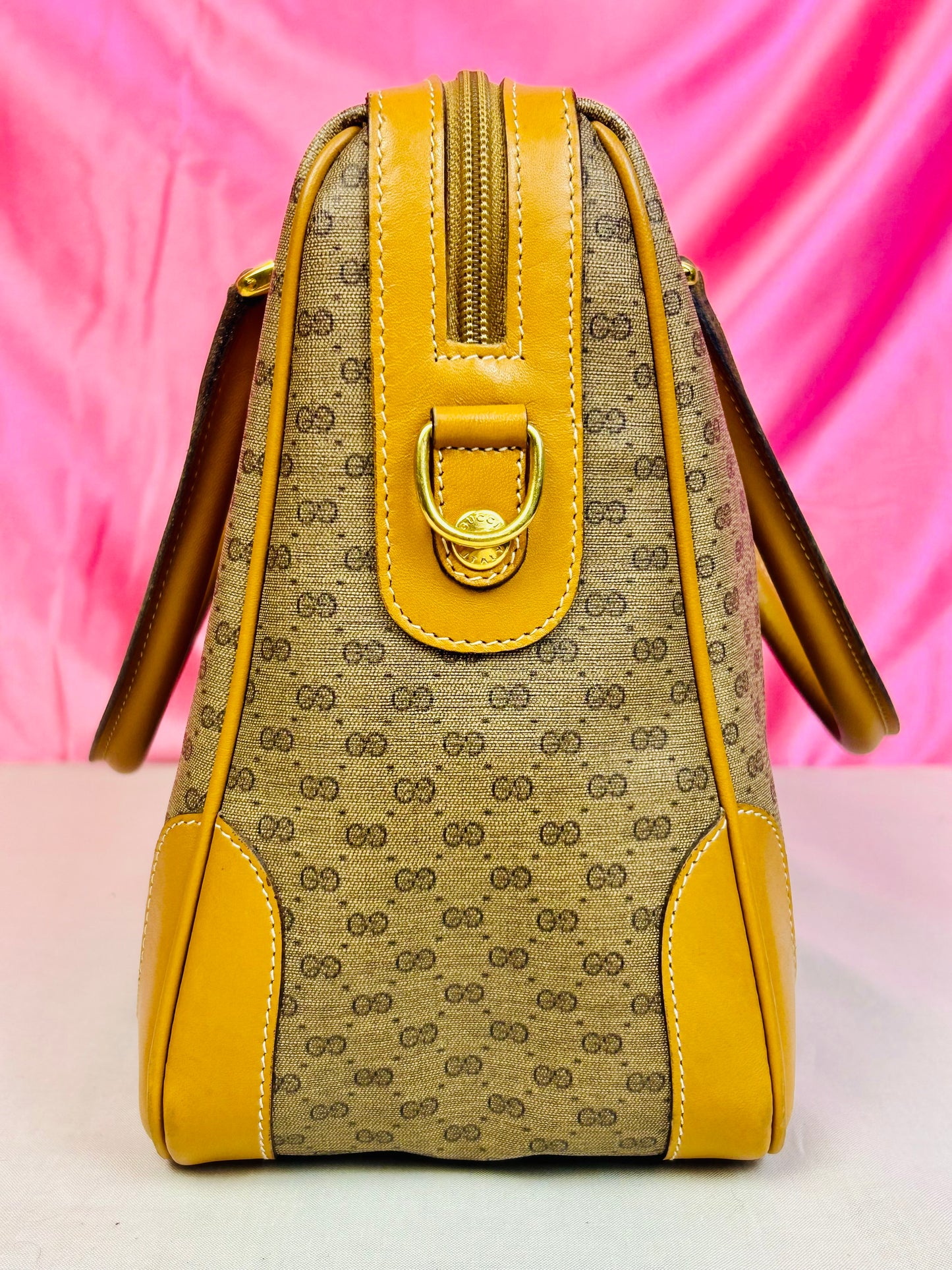 Yellow Micro Gucci Two-Way Shoulder Bag