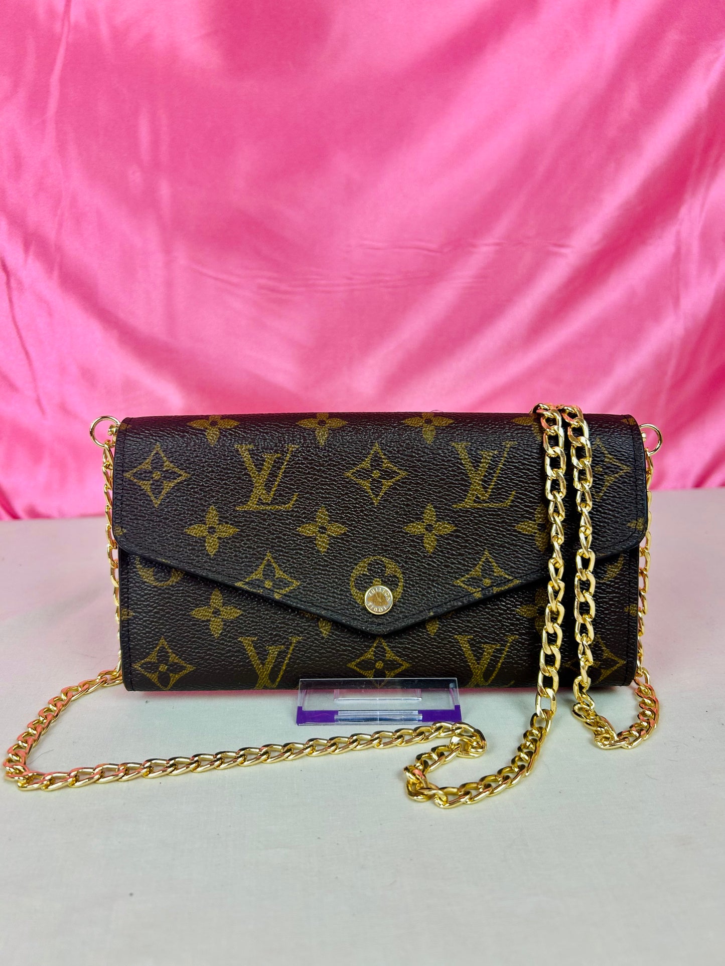 Sarah Wallet NM in Monogram/Rose