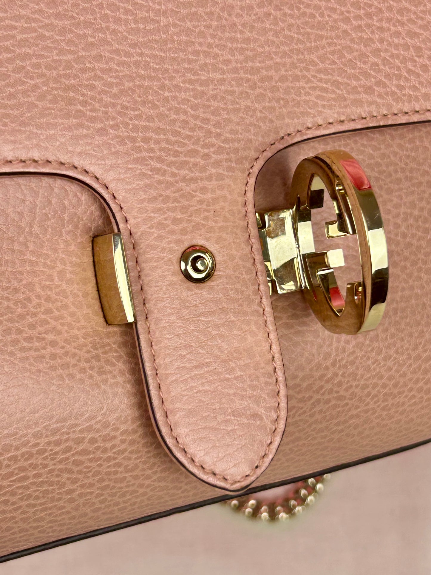 Pink Interlocking Top Handle Gucci