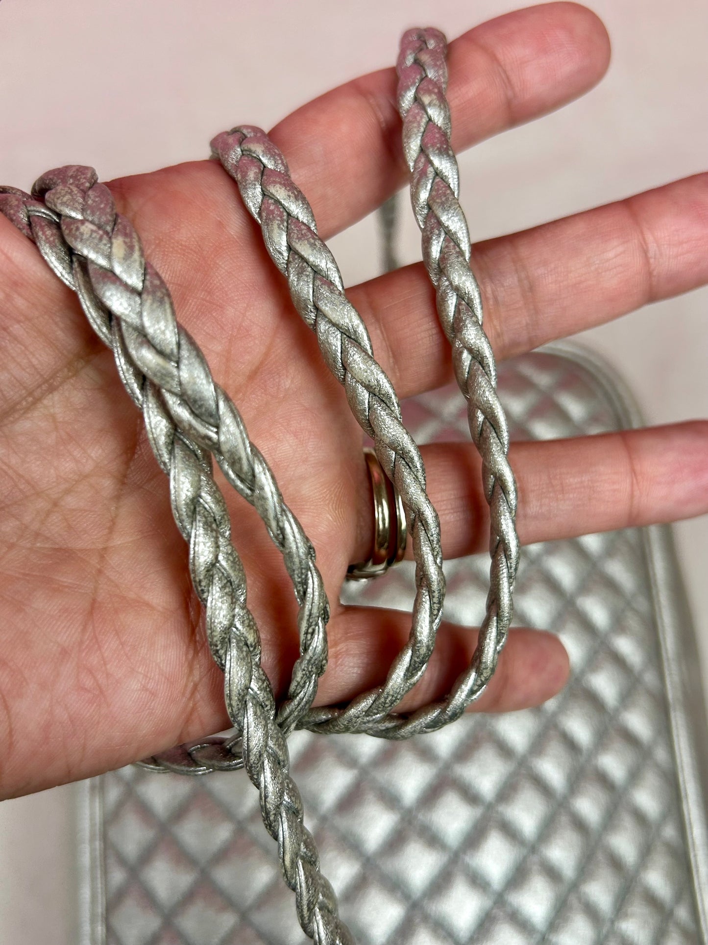 Silver Gucci Napa Trapuntata Crossbody