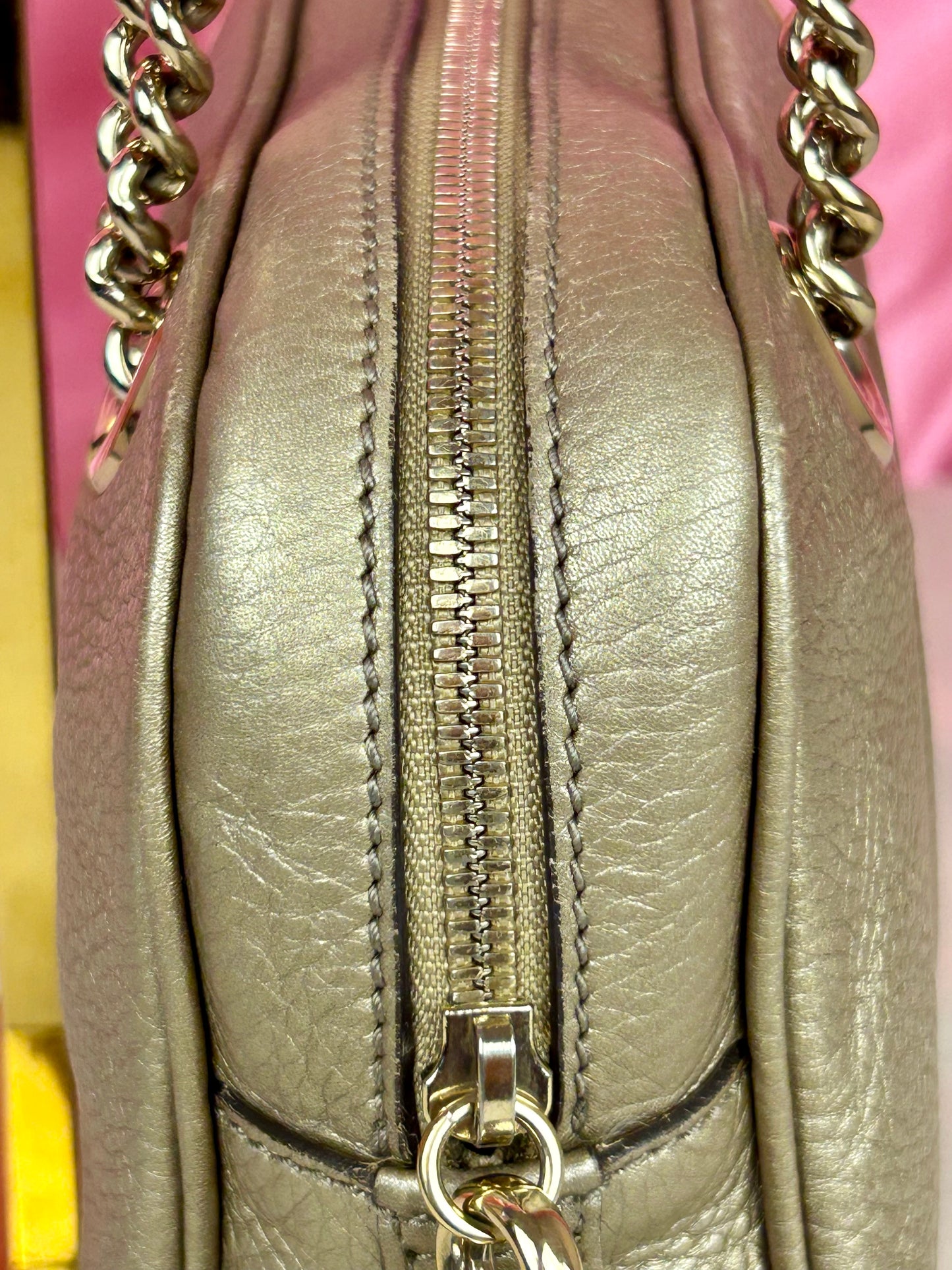 Bronze Gucci Soho Chain Shoulder Bag
