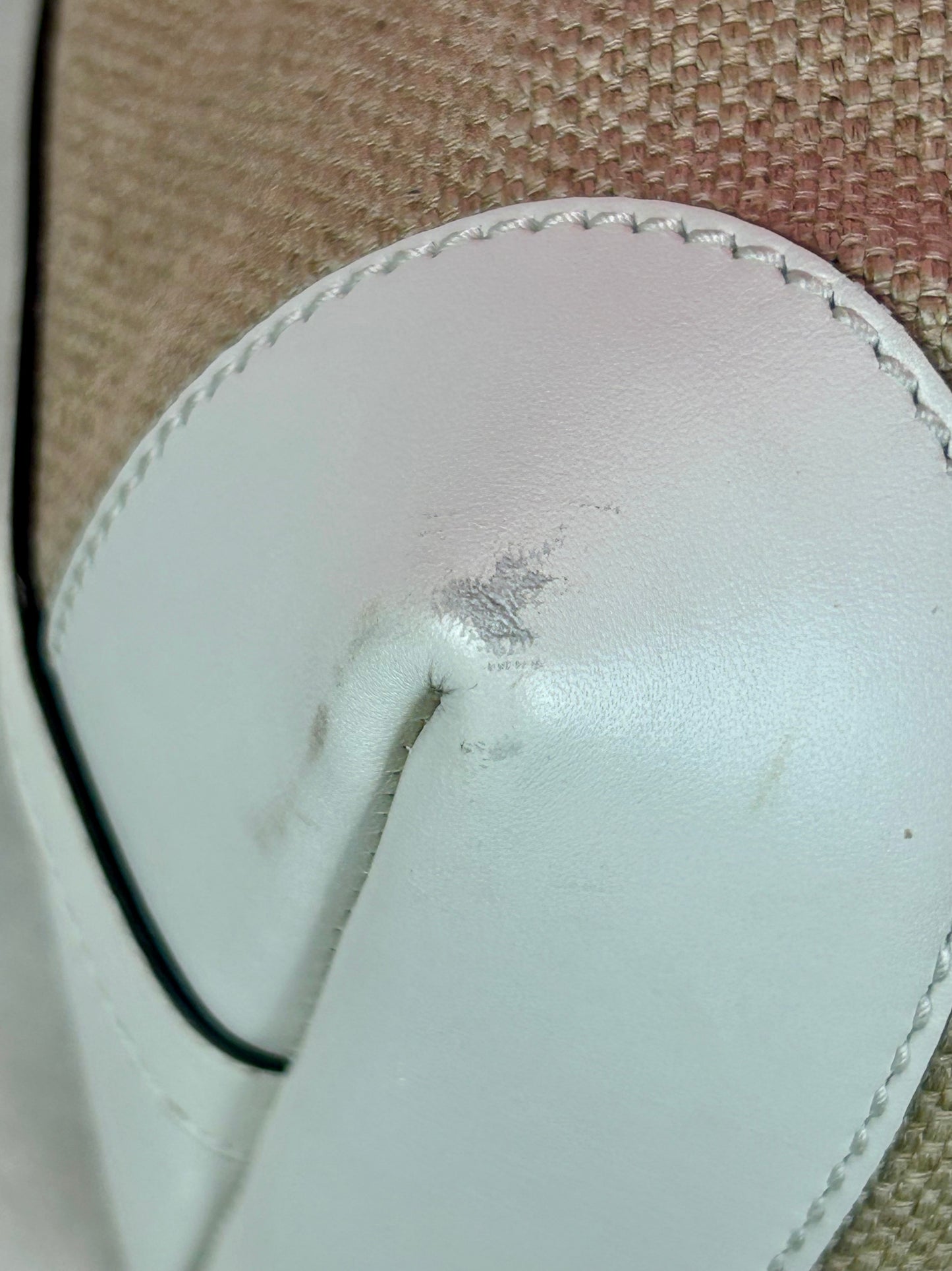 White and Linen Gucci Tote