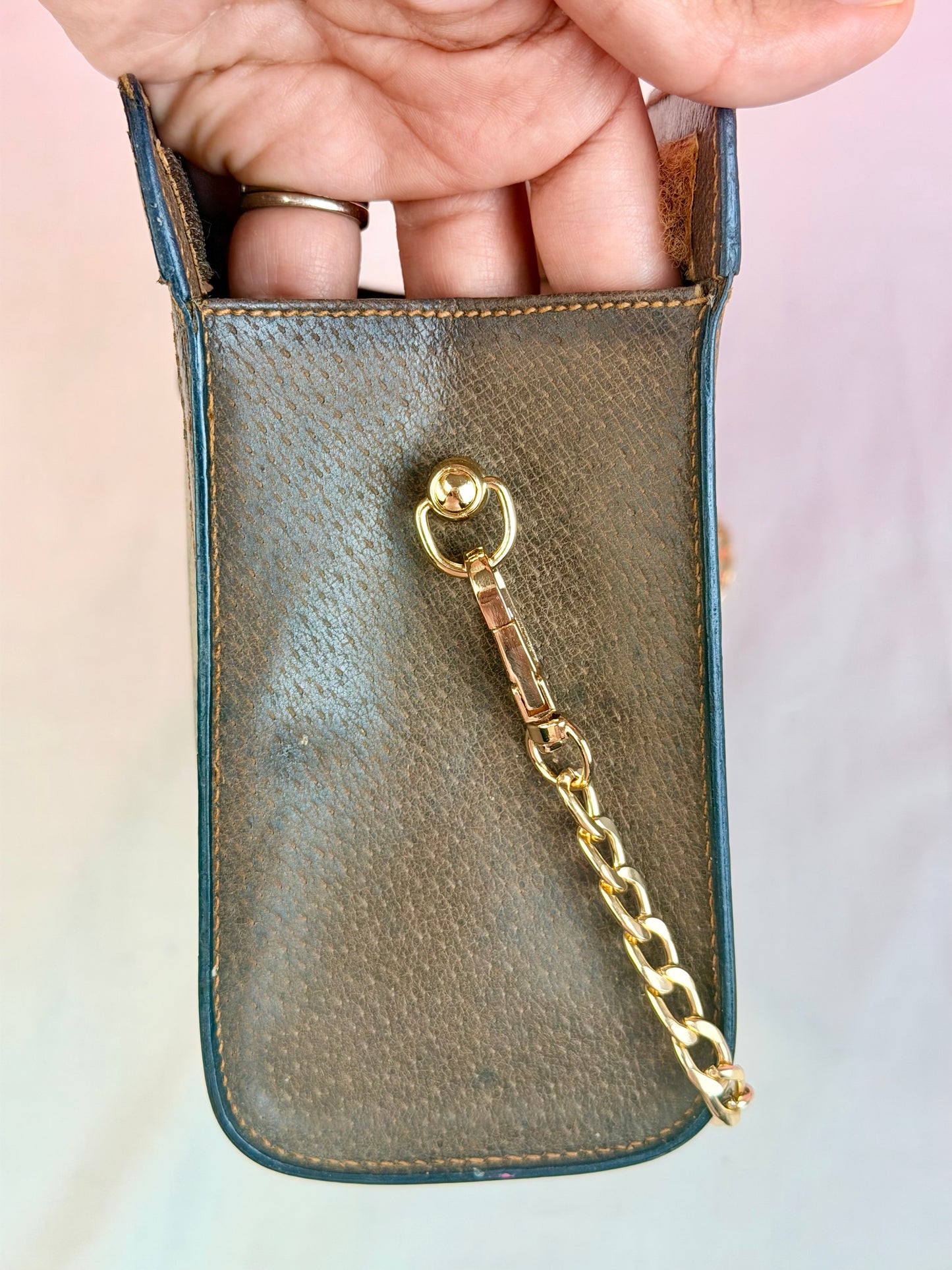 Small Sherry Line Clutch on Chain