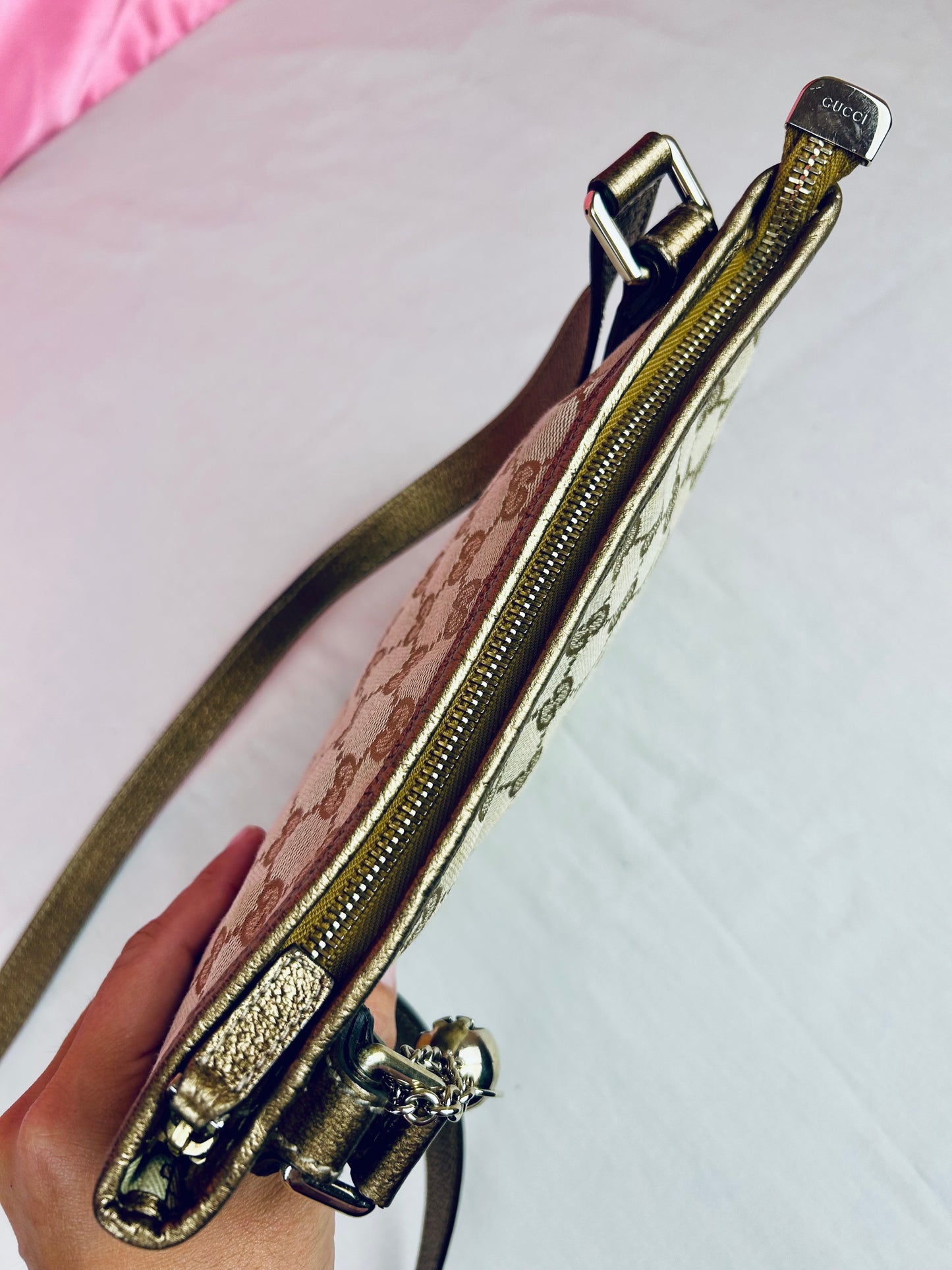 Gucci Bronze Ribbon Crossbody