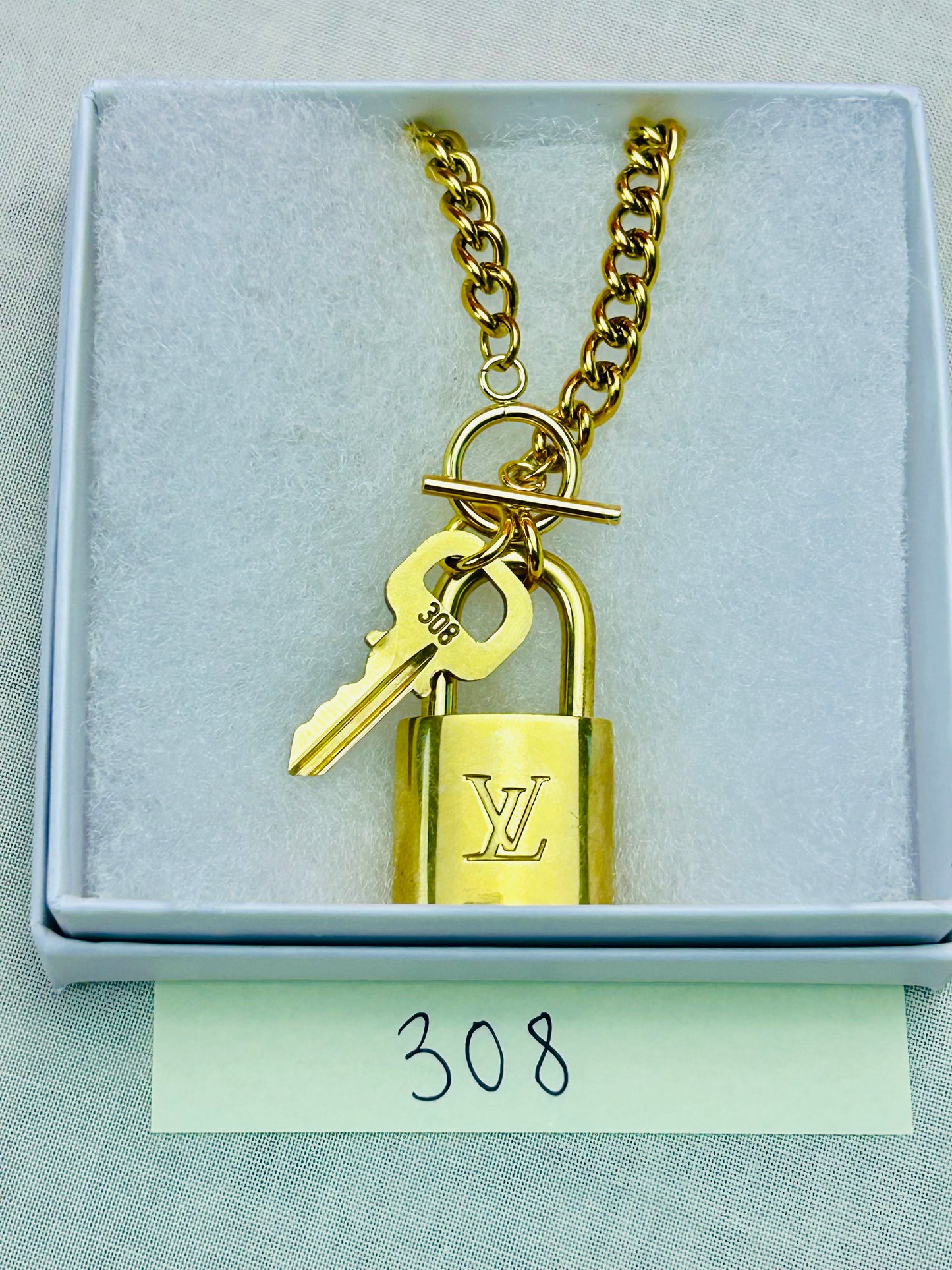 Lock and Key Necklace Set