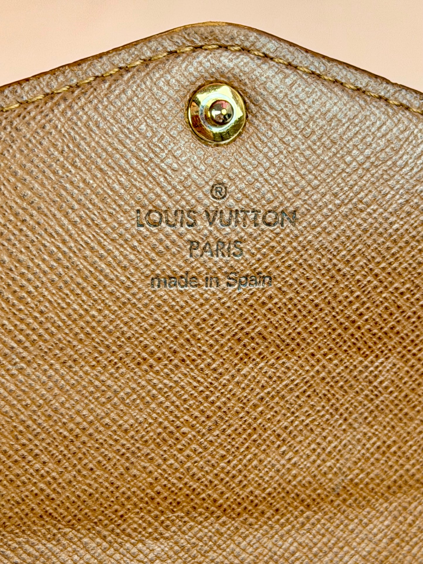 Sarah Wallet NM in Monogram/Brown