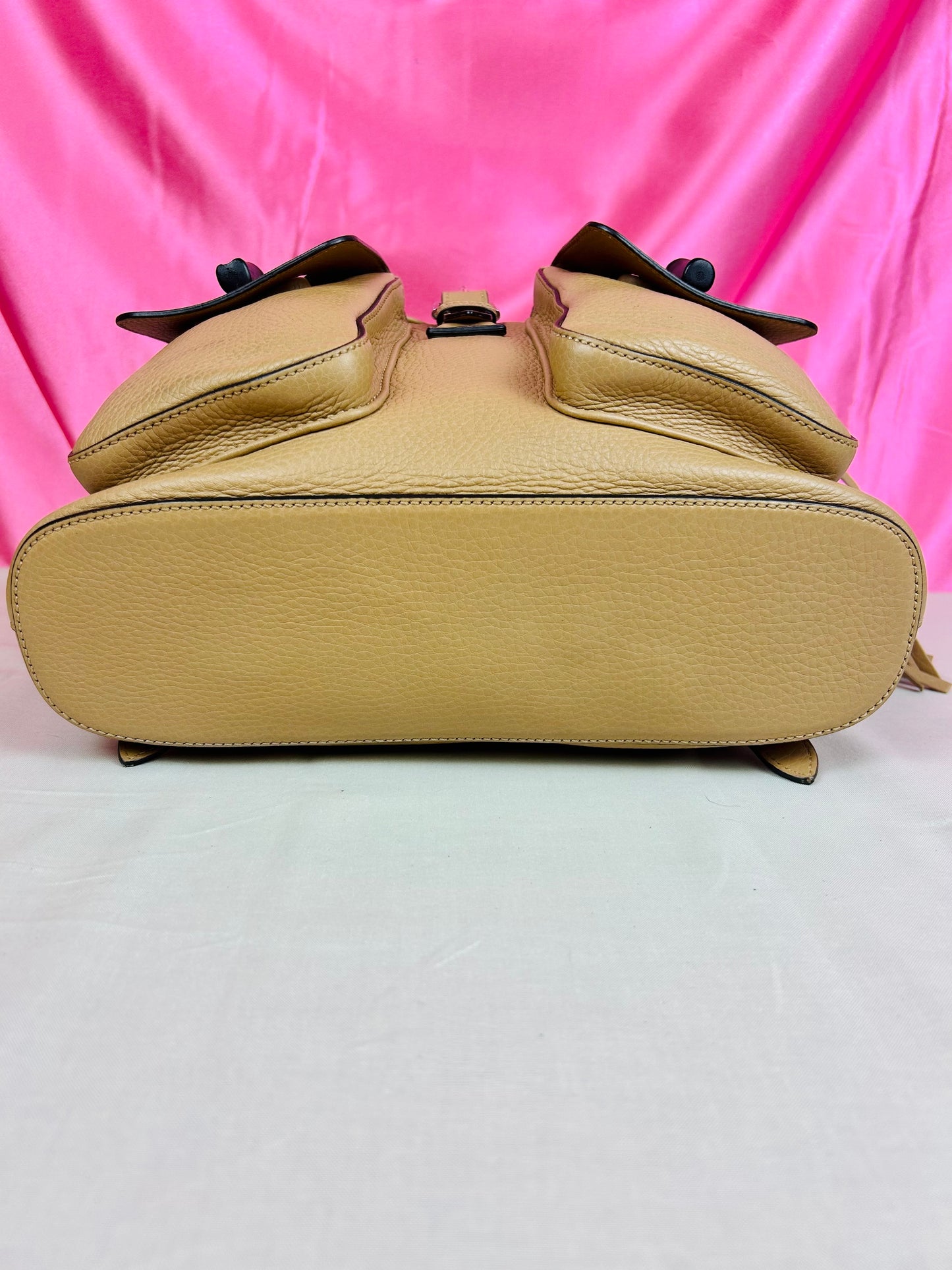 Gucci Tan Leather Bamboo Backpack (New Model)
