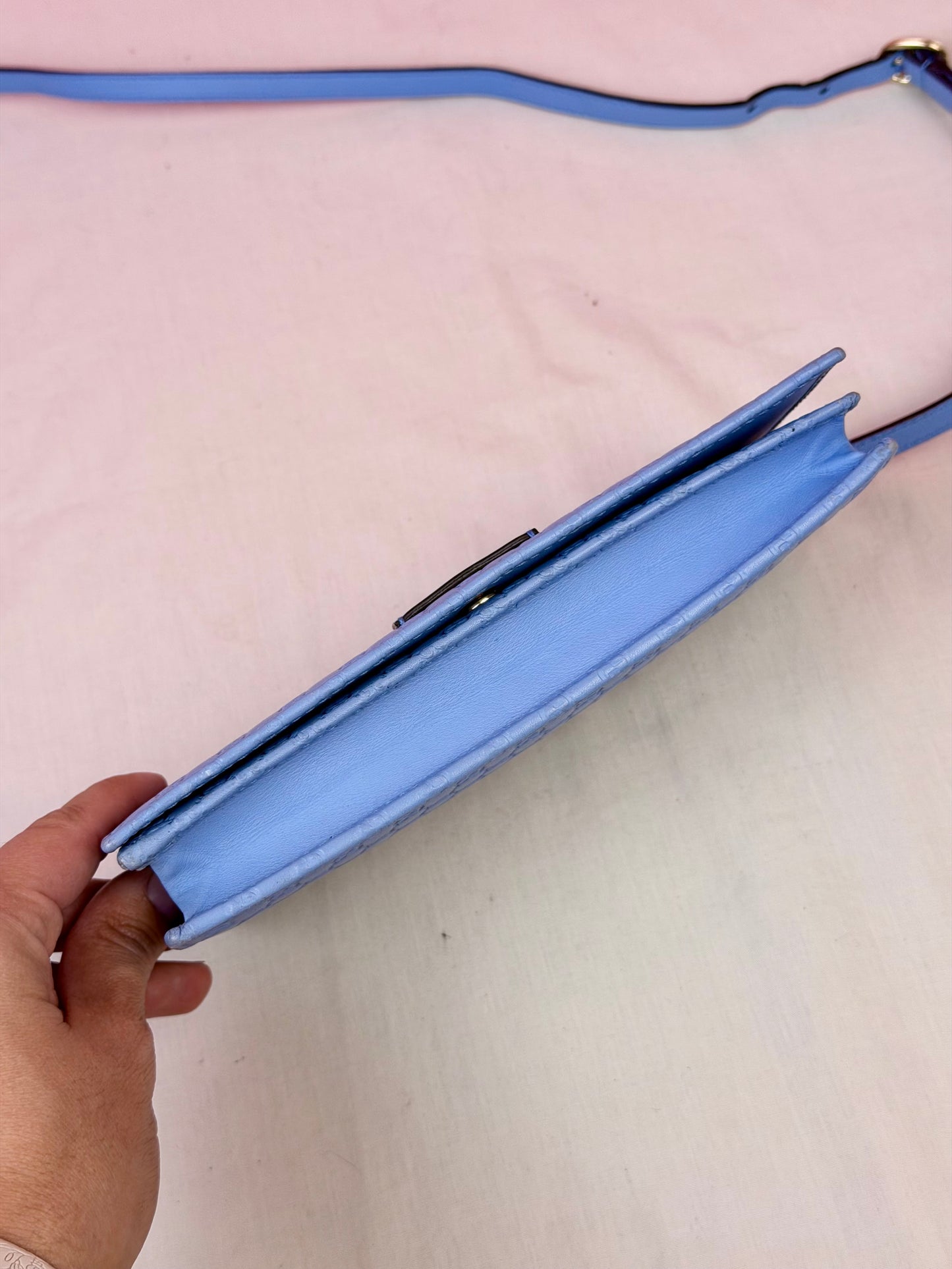 Blue Microguccimissia Wallet on Strap