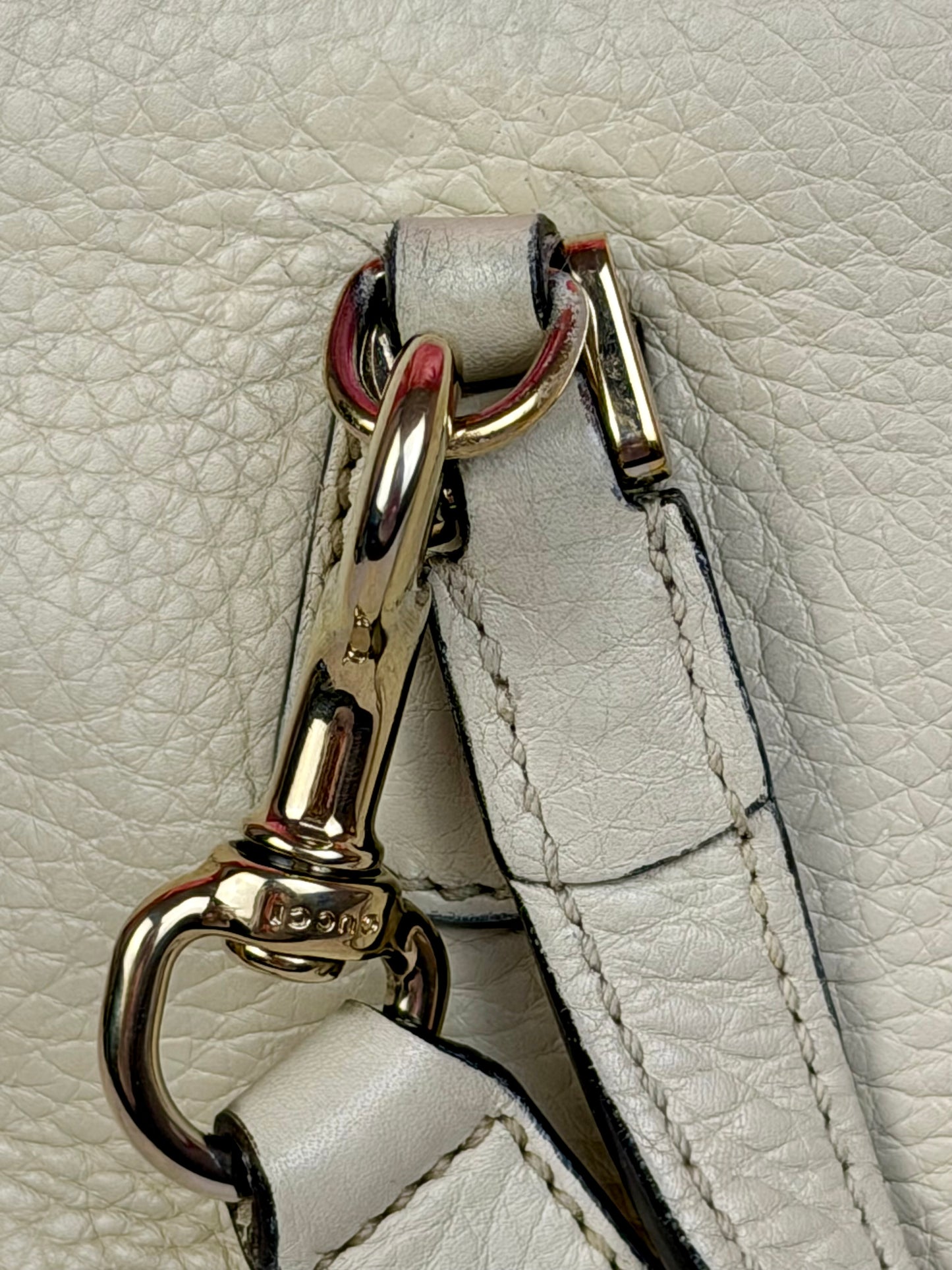 White Leather Interlocking G
