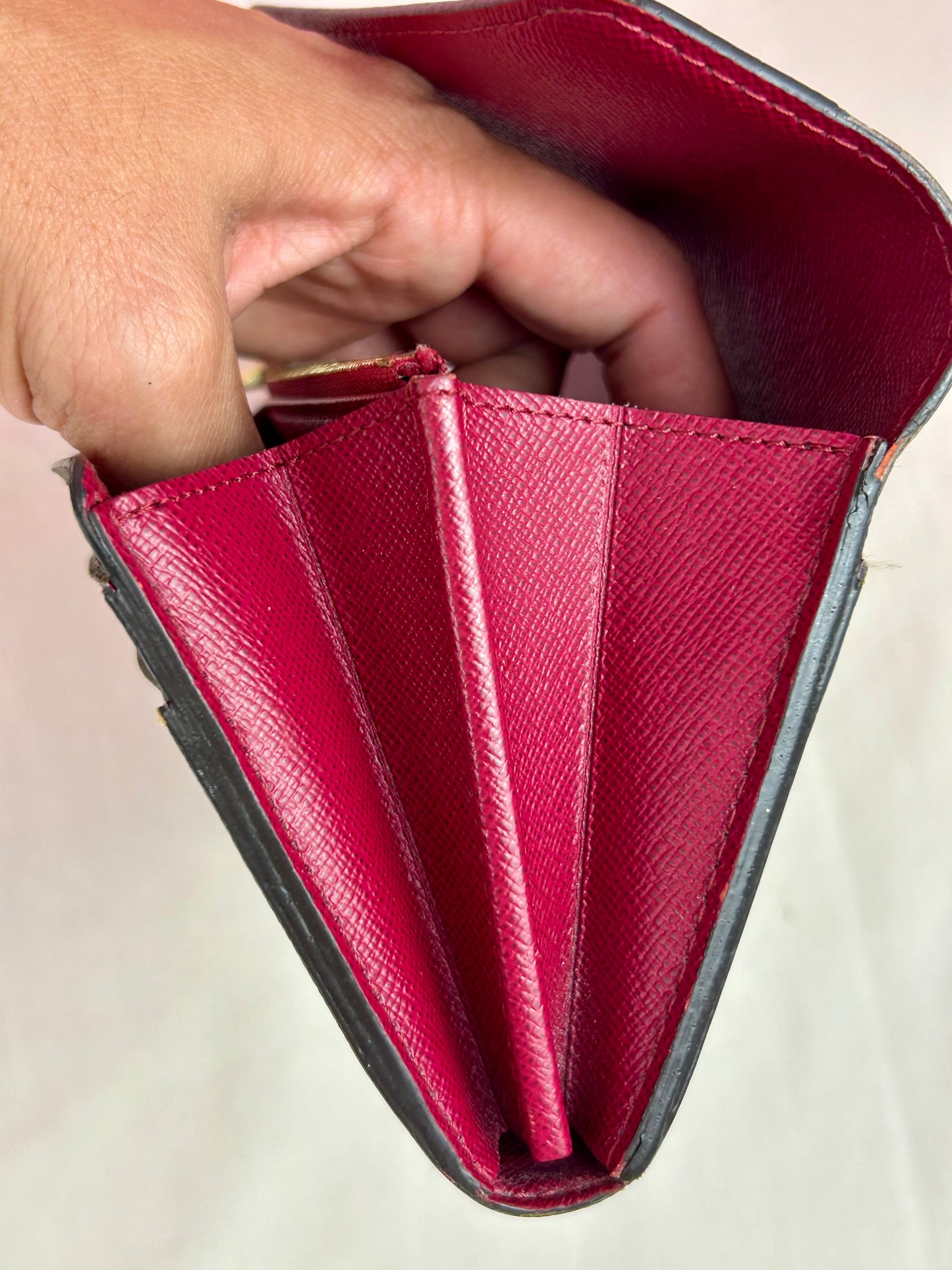 Sarah Wallet New Model Monogram/Berry