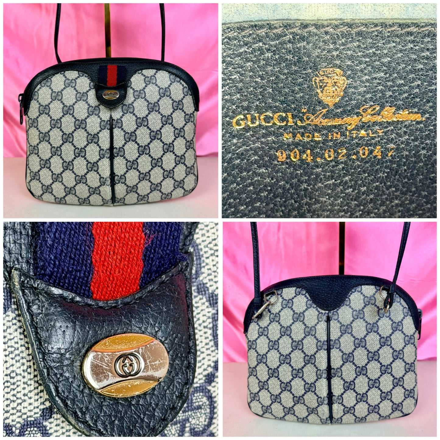 Gucci Navy Sherry Line Dome