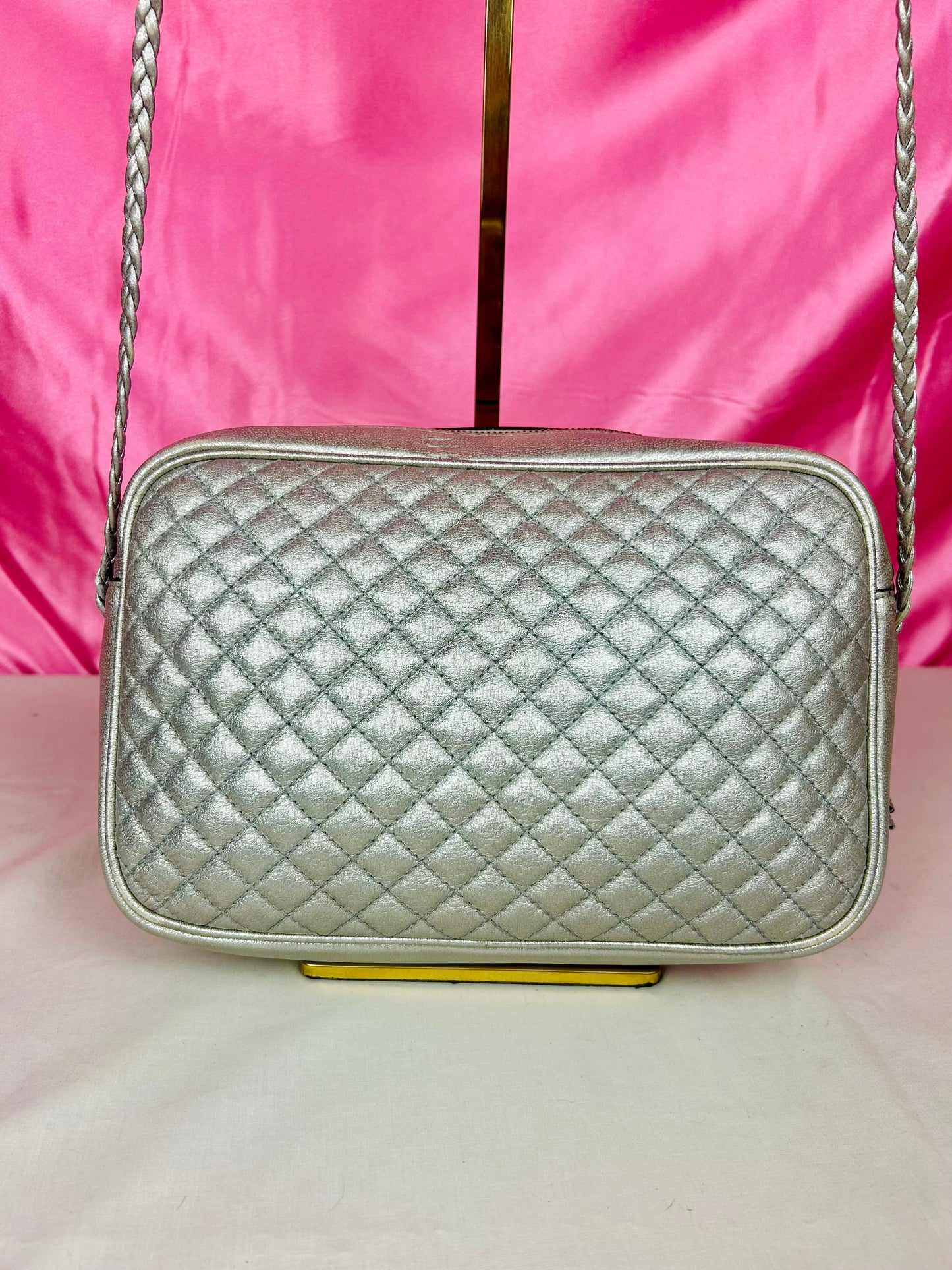 Silver Gucci Napa Trapuntata Crossbody