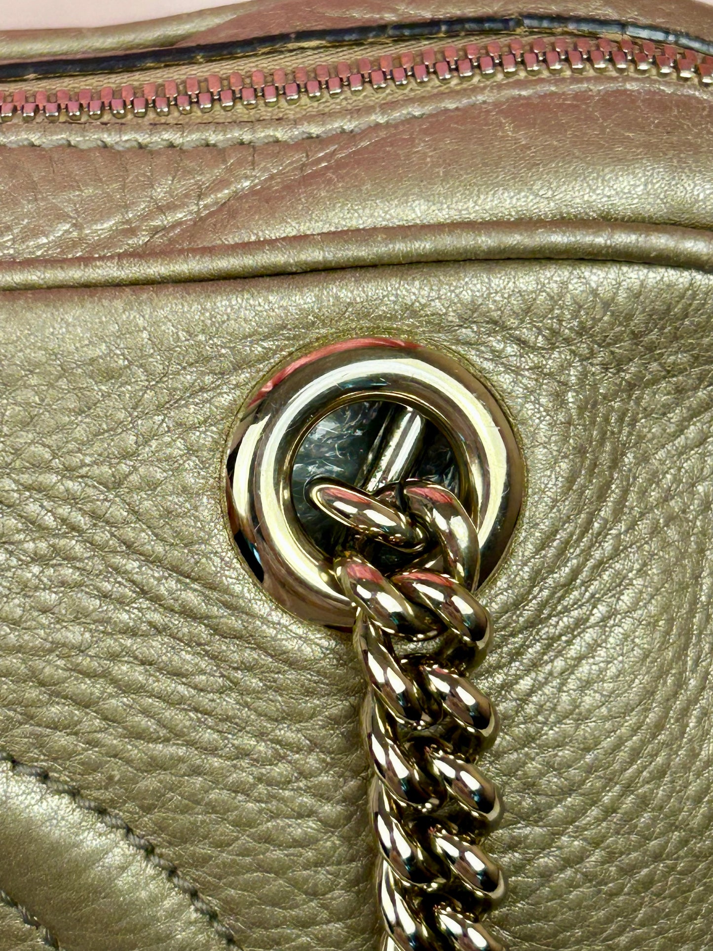 Bronze Gucci Soho Chain Shoulder Bag
