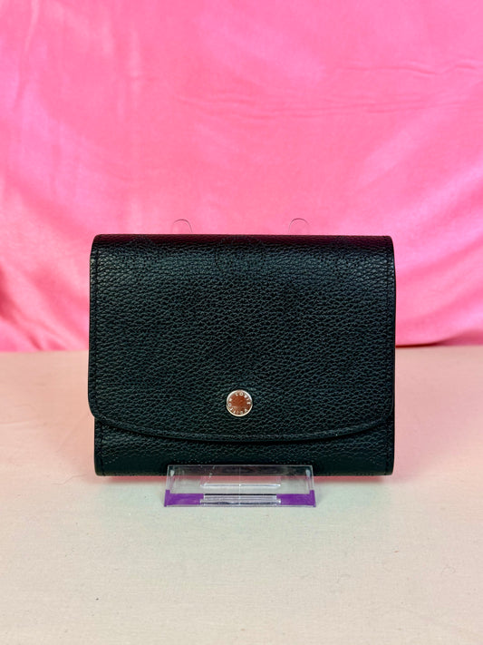 Iris Compact Wallet in Black Mahina