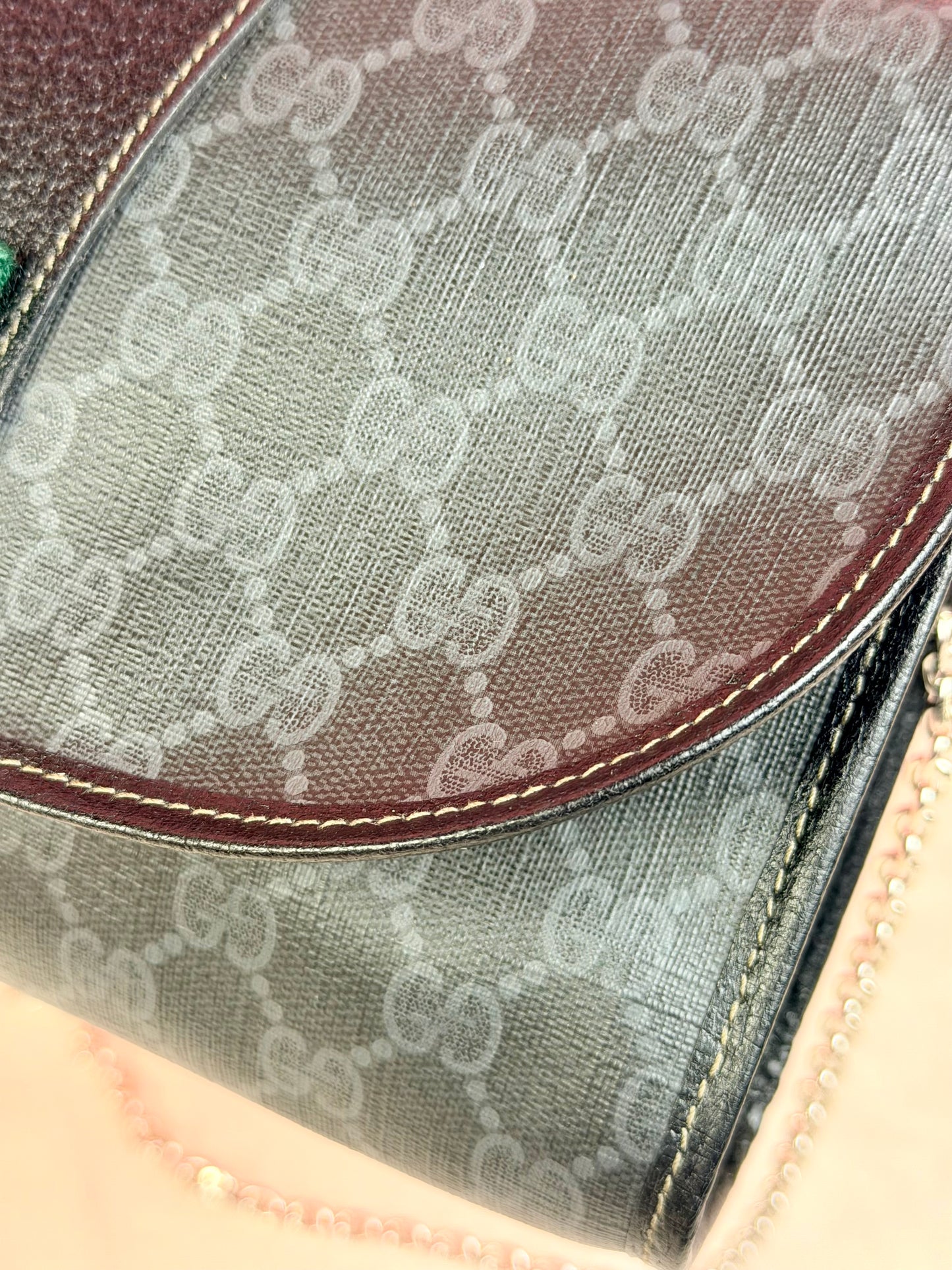 Black Sherry Line Clutch on Chain