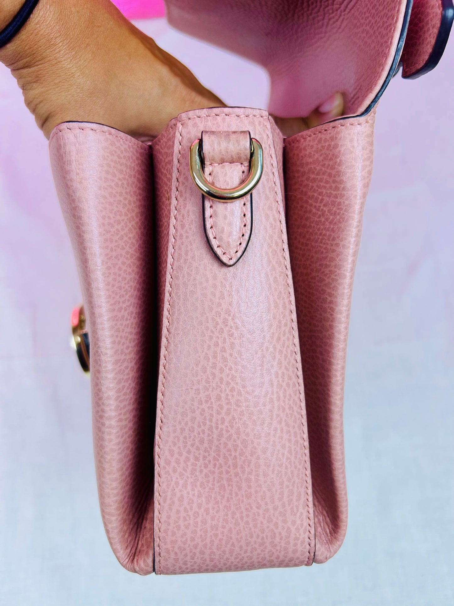 Pink Interlocking Top Handle Gucci