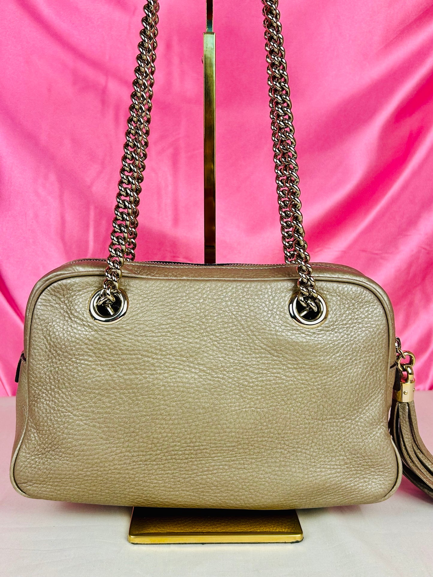 Bronze Gucci Soho Chain Shoulder Bag