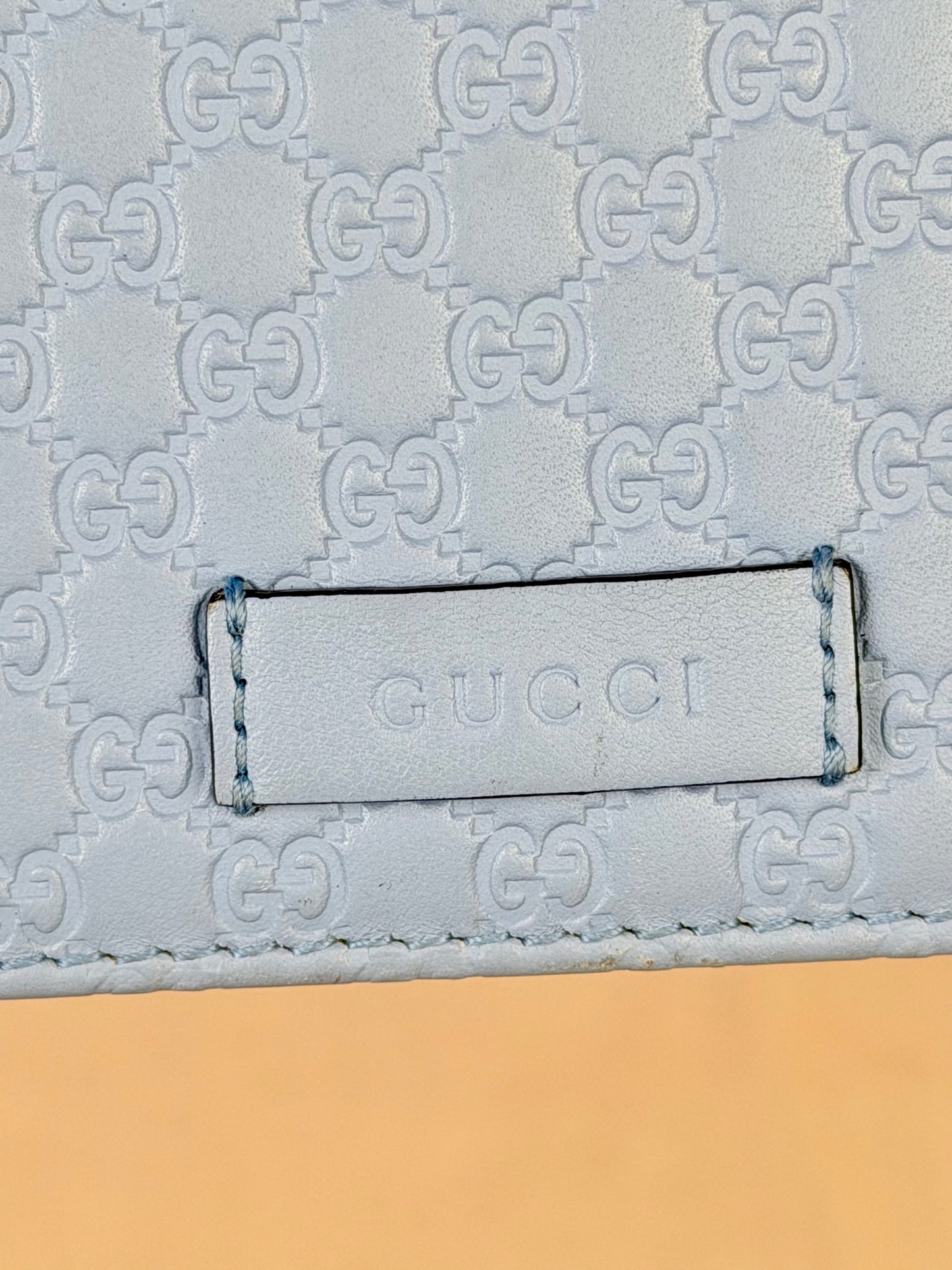 Blue Microguccimissia Wallet on Strap