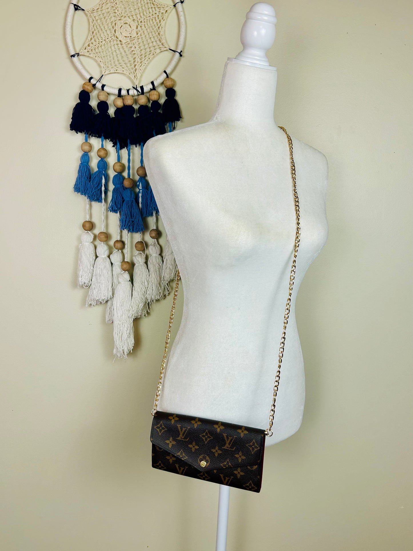 Sarah Wallet NM Monogram/Berry