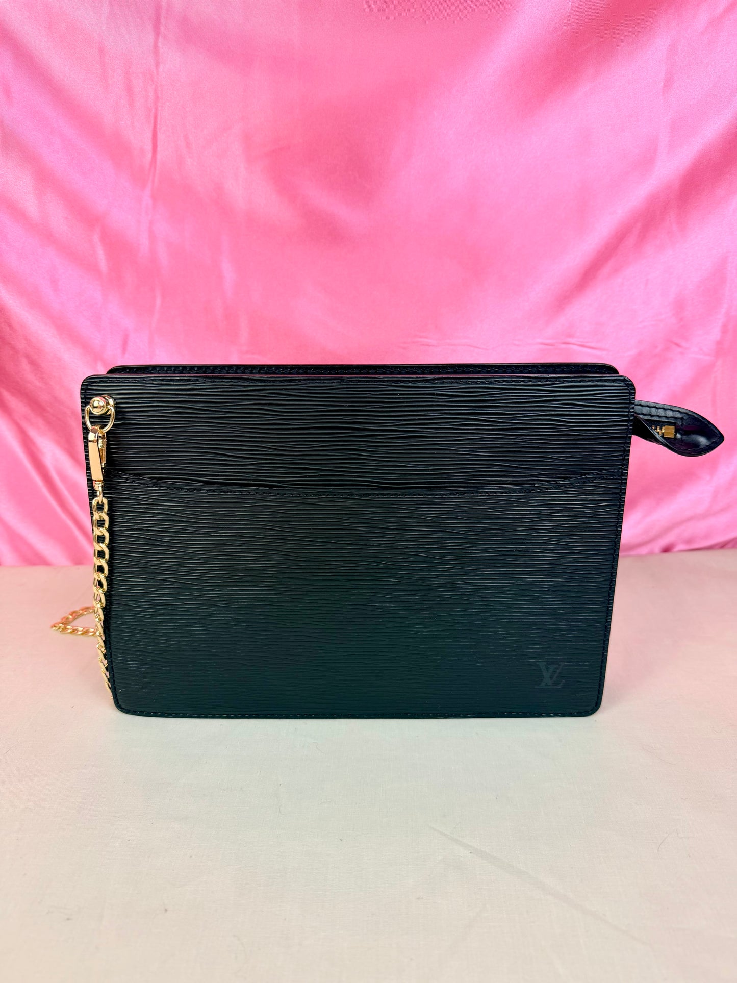 Black Epi Homme Clutch