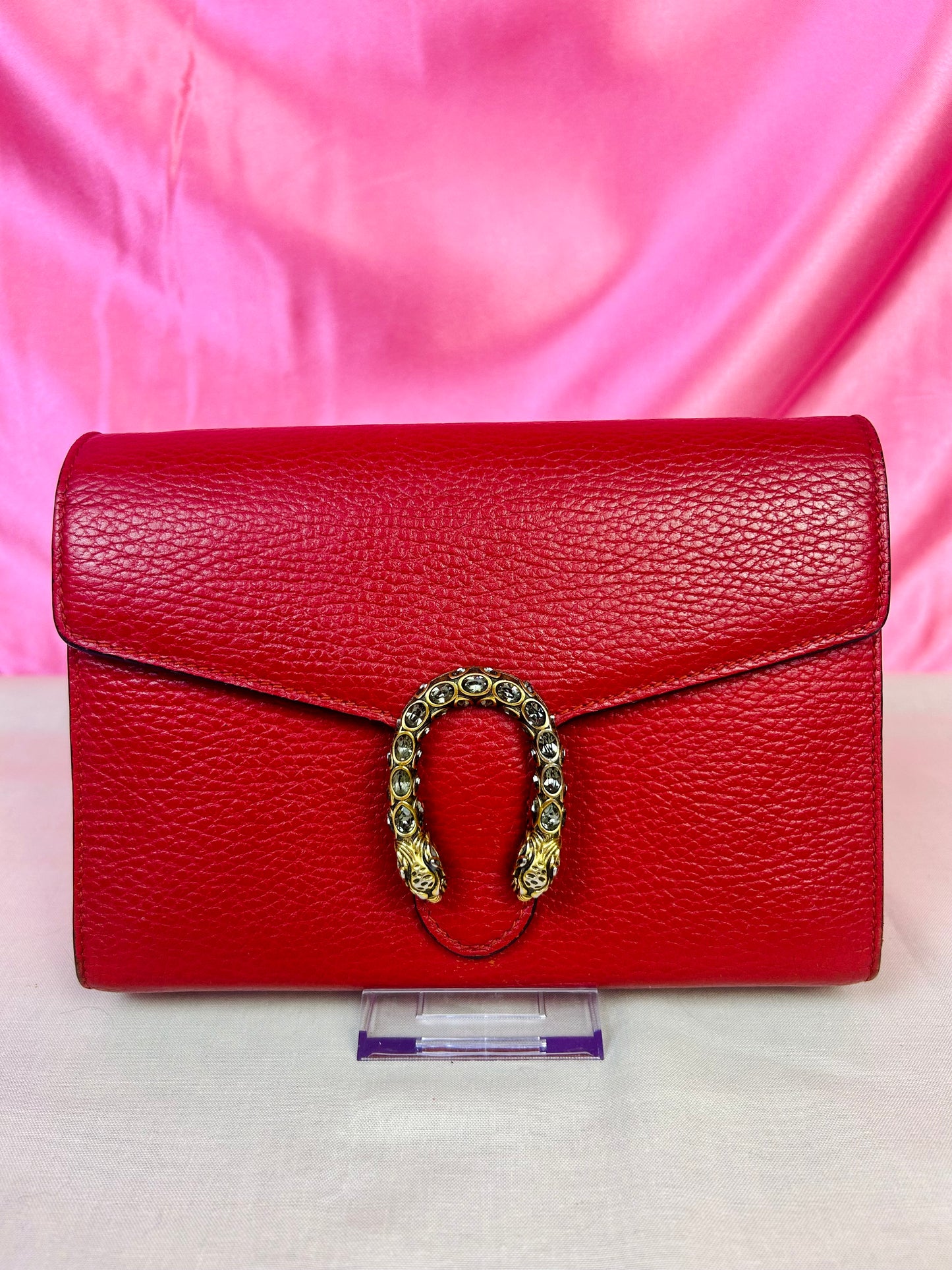 Gucci Red Dionysus Mini Chain Wallet